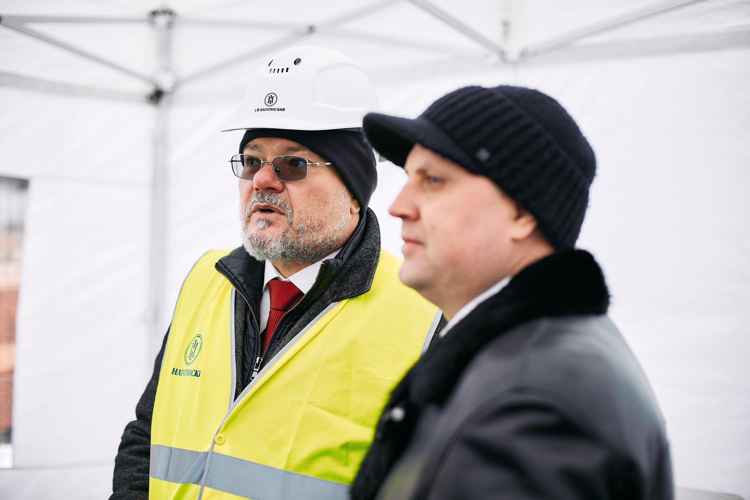 Символическая заливка бетона, ЖК Нагатинский. Фотограф рынка недвижимости Павел Хоменко