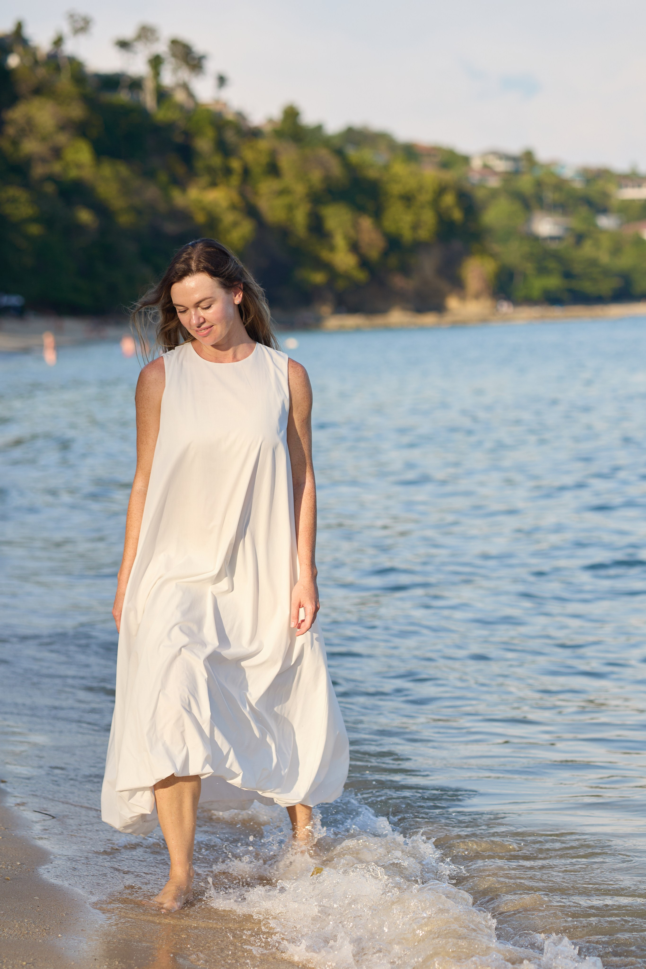 Съёмка мамы с дочкой на море