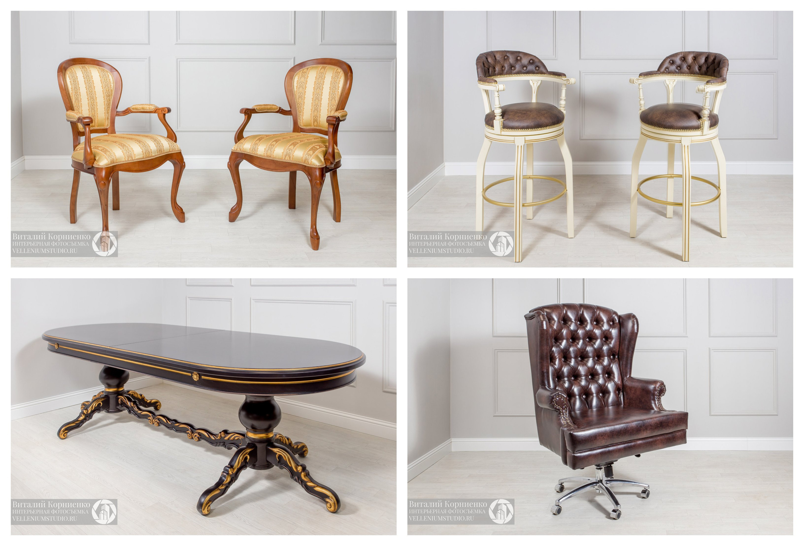 Предметная фотосъемка стола, стульев, кресла в Краснодаре. Интерьерный фотограф Краснодар: профессионально по доступным ценам