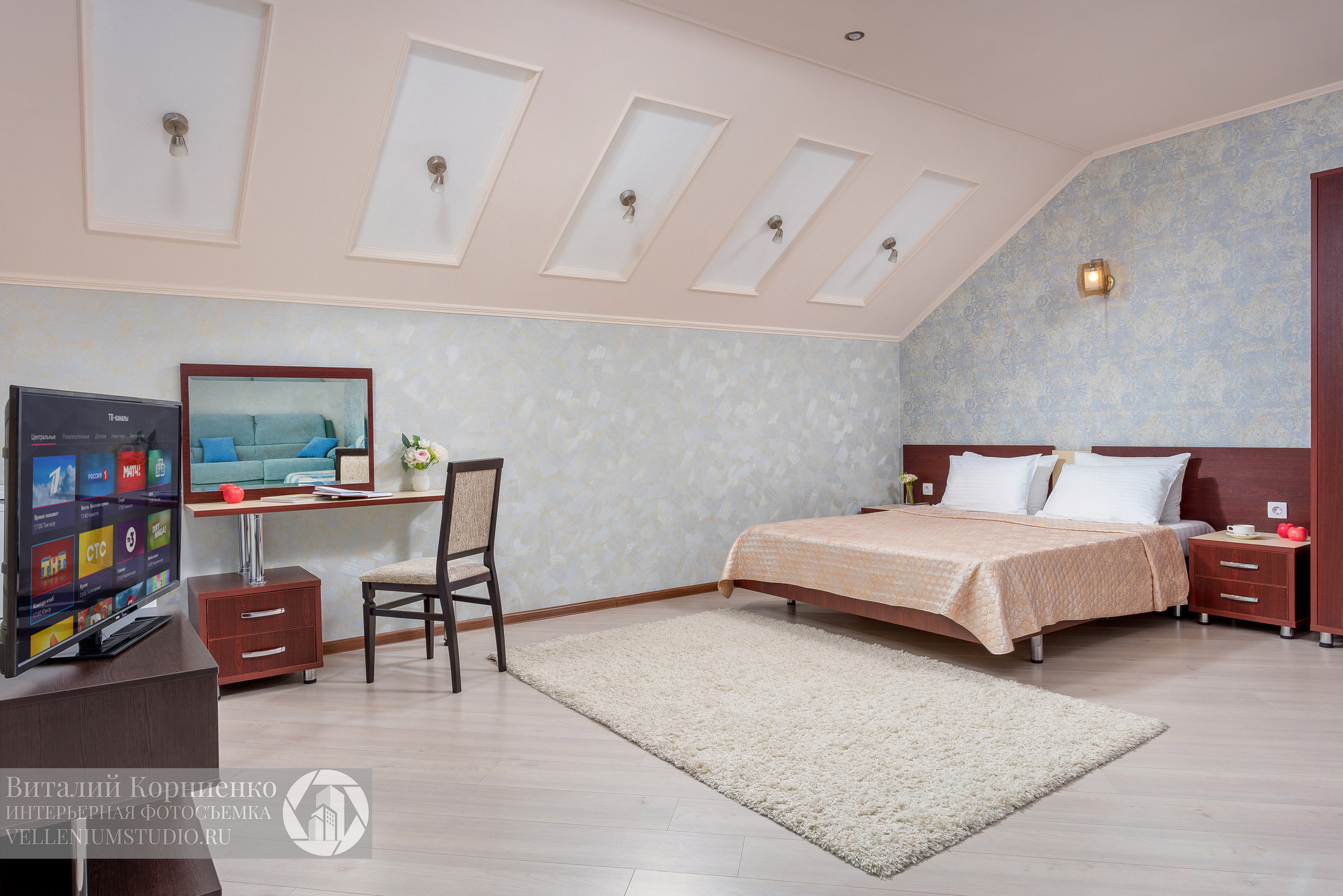 Фотосъемка отеля Бэлль. Интерьерный фотограф Краснодар: профессионально по доступным ценам