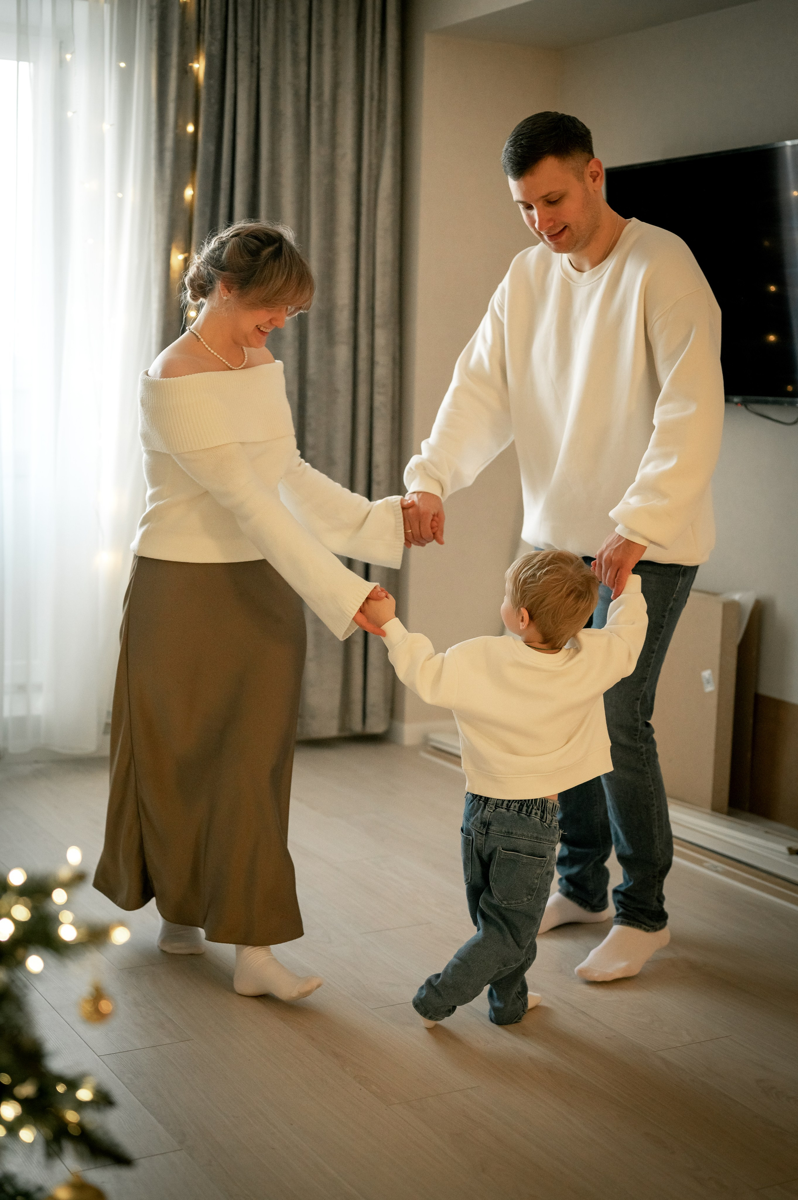 Домашняя новогодняя фотосессия. Фотограф новорождённых, семейный, школьный в городе Калуге Евгения