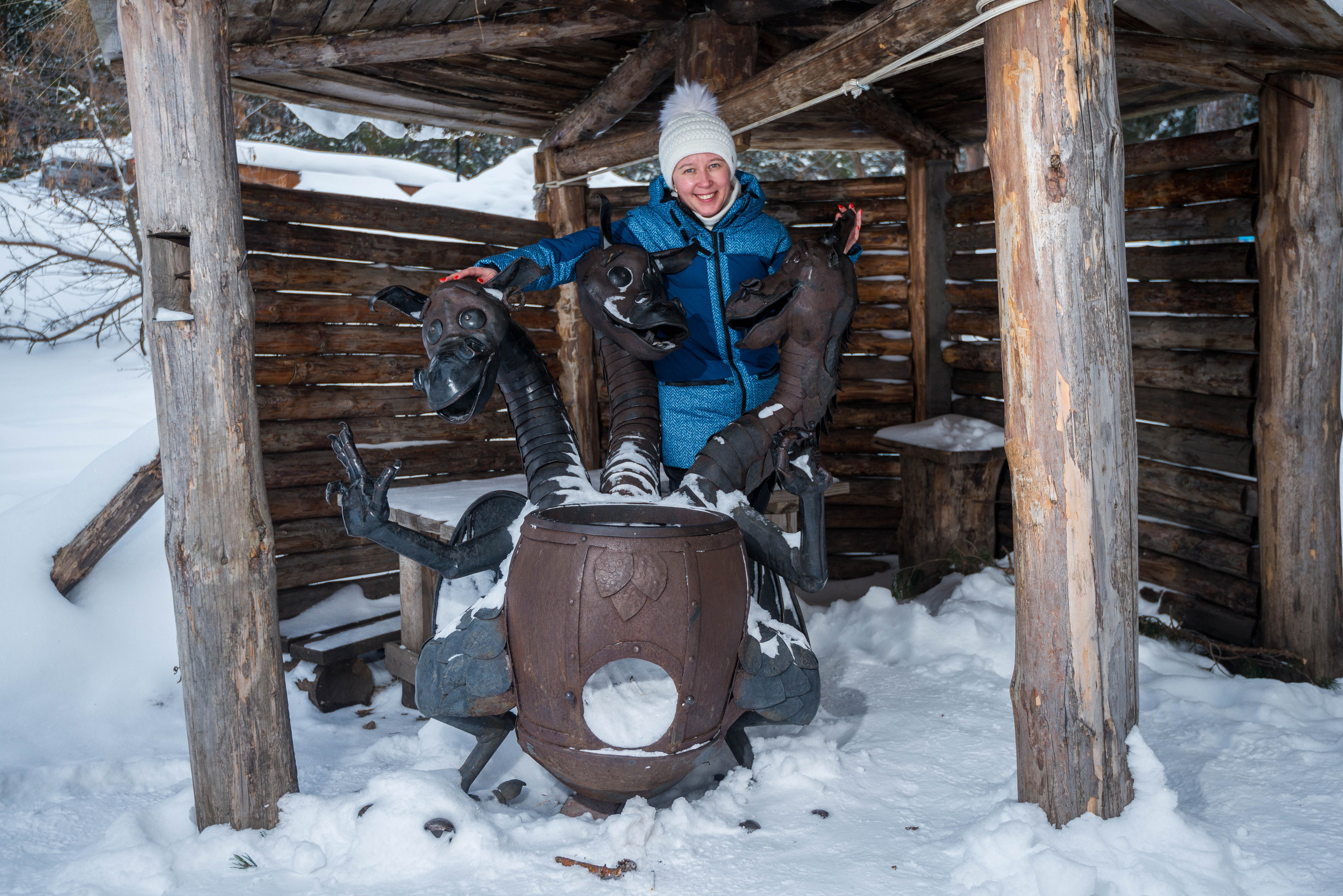 Таганай Семибратка, Парк Бажова, ледяной фонтан 06.01.2024. Свадебный фотограф на Урале Виктор Соколов