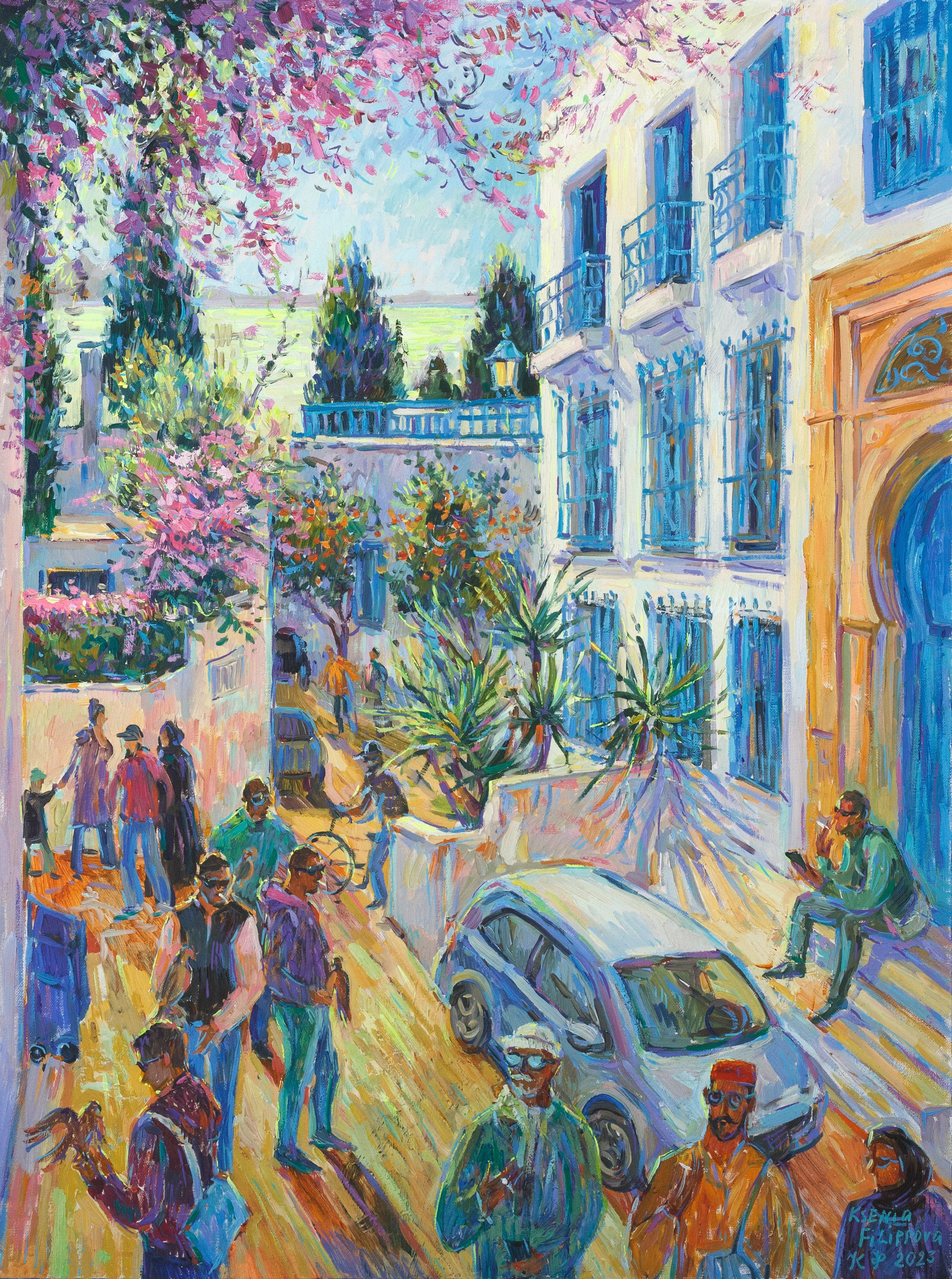 Sidi bou Said (exhibition at Galerie Saladin). Artist Ksenia Filippova