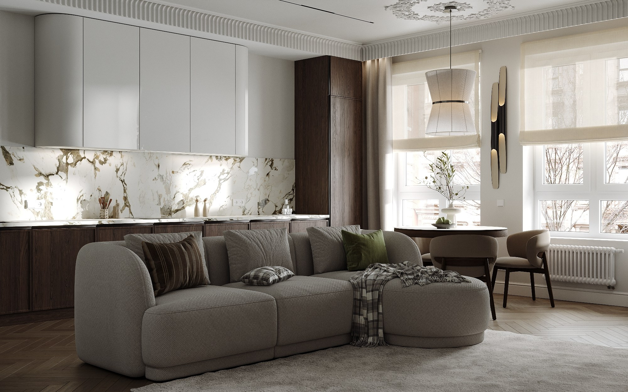 Квартира в г. Чита, дизайнер Алина Рыжанкова. 3d-визуализатор Лилия Яровая