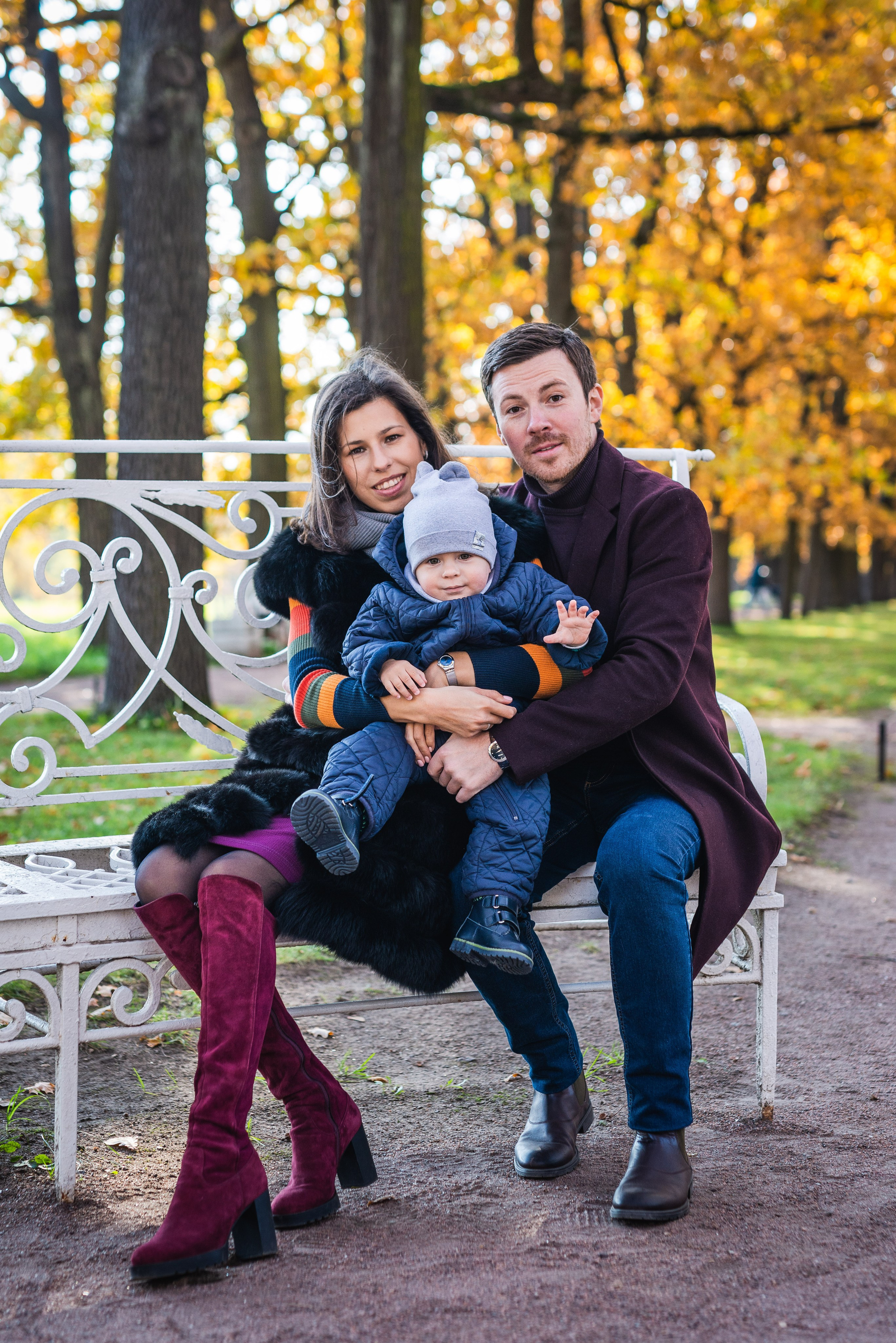 Егор, Валерия и Андрей осенняя прогулка. Портретный, семейный и свадебный фотограф в Санкт-Петербурге и в Пушкине Ширяев Денис