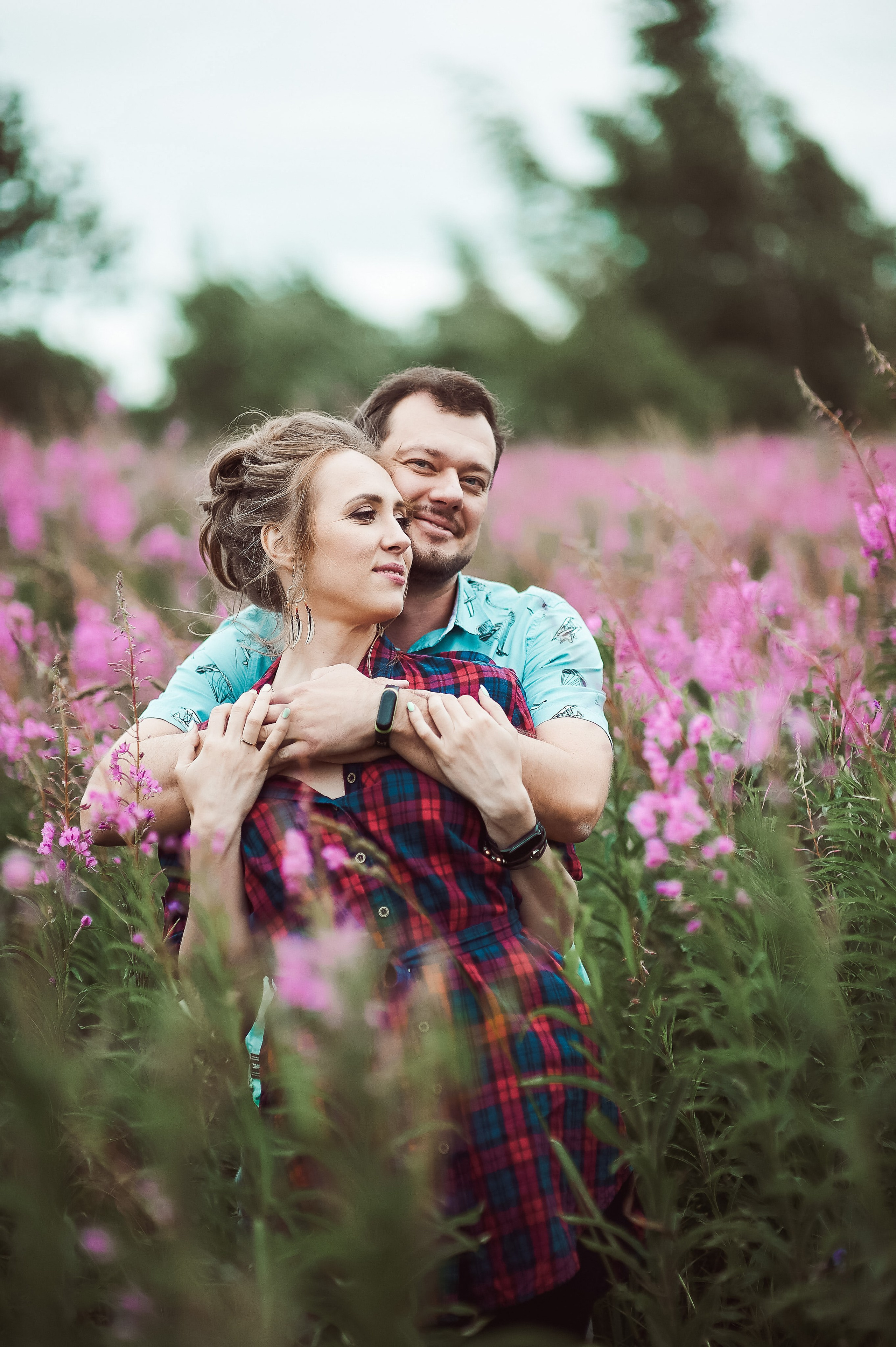 Александра и Вячеслав (фотосессия Love story на природе). Портретный, семейный и свадебный фотограф в Санкт-Петербурге и в Пушкине Ширяев Денис