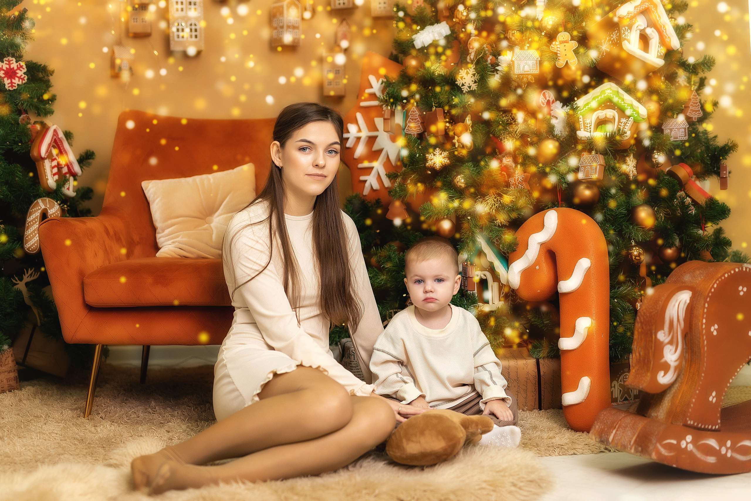 Новогодняя студийная фотосессия. Семейный, детский фотограф в Воронеже Анна Никитина