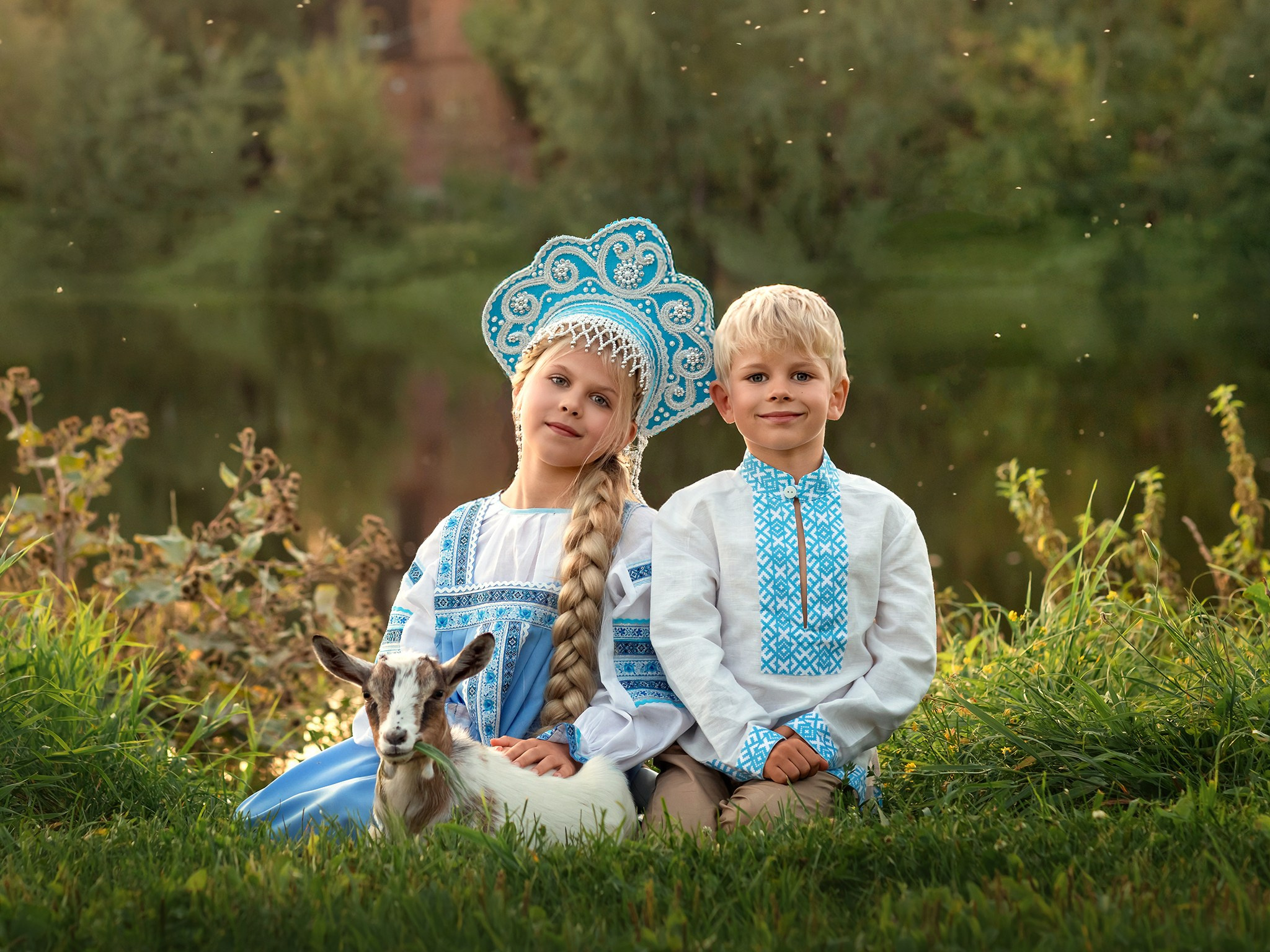 Семейная съемка с животными. Детский и семейный фотограф Елена Михайлова в Москве