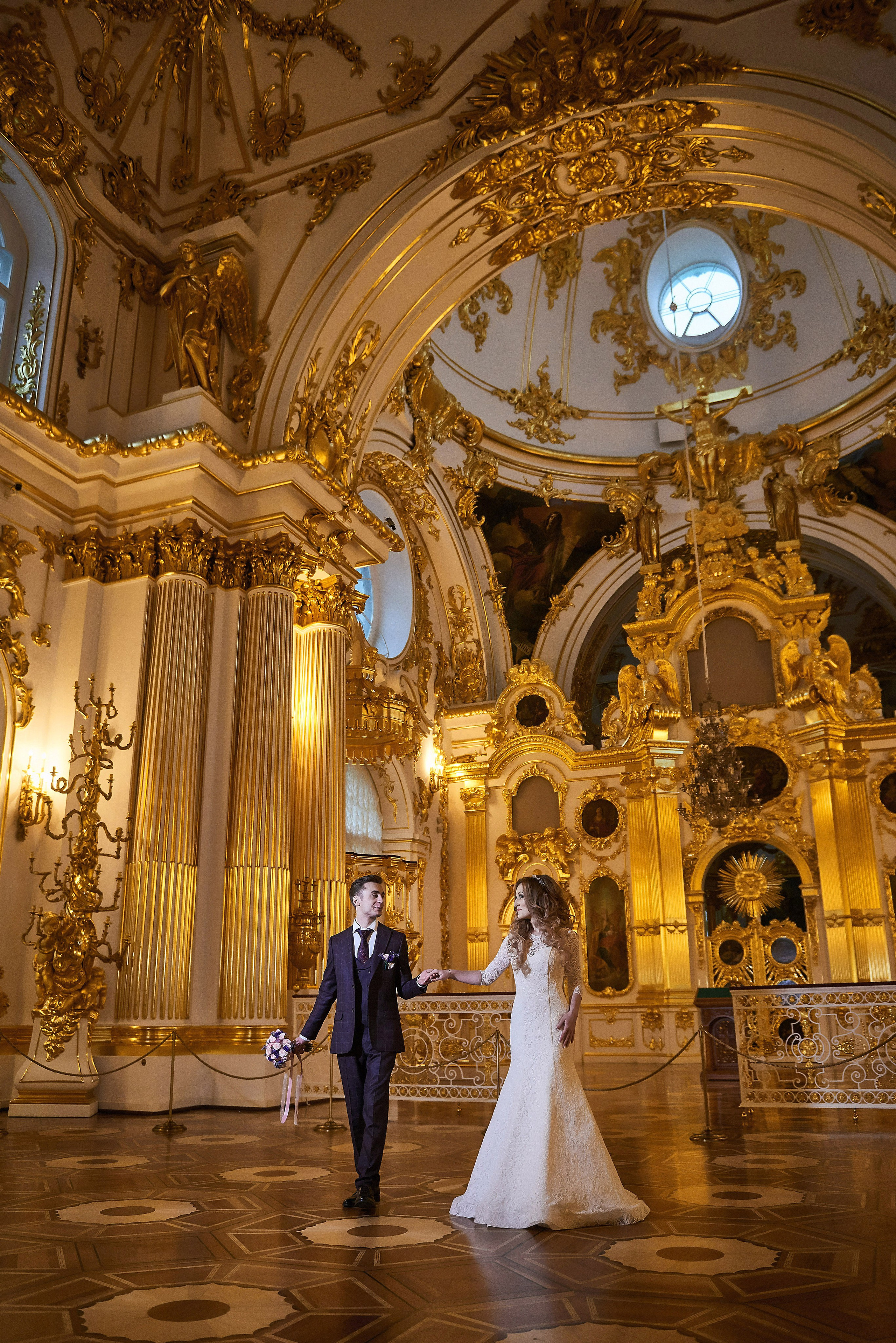 Илона и Андрей (фотосессия в ночном Эрмитаже). Портретный, семейный и свадебный фотограф в Санкт-Петербурге и в Пушкине Ширяев Денис
