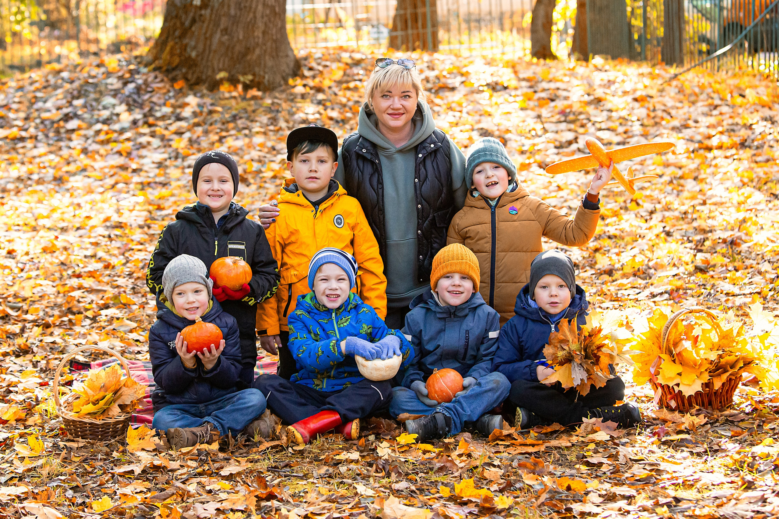 Осень в детском саду. Свадебный, семейный, детский фотограф в Санкт-Петербурге