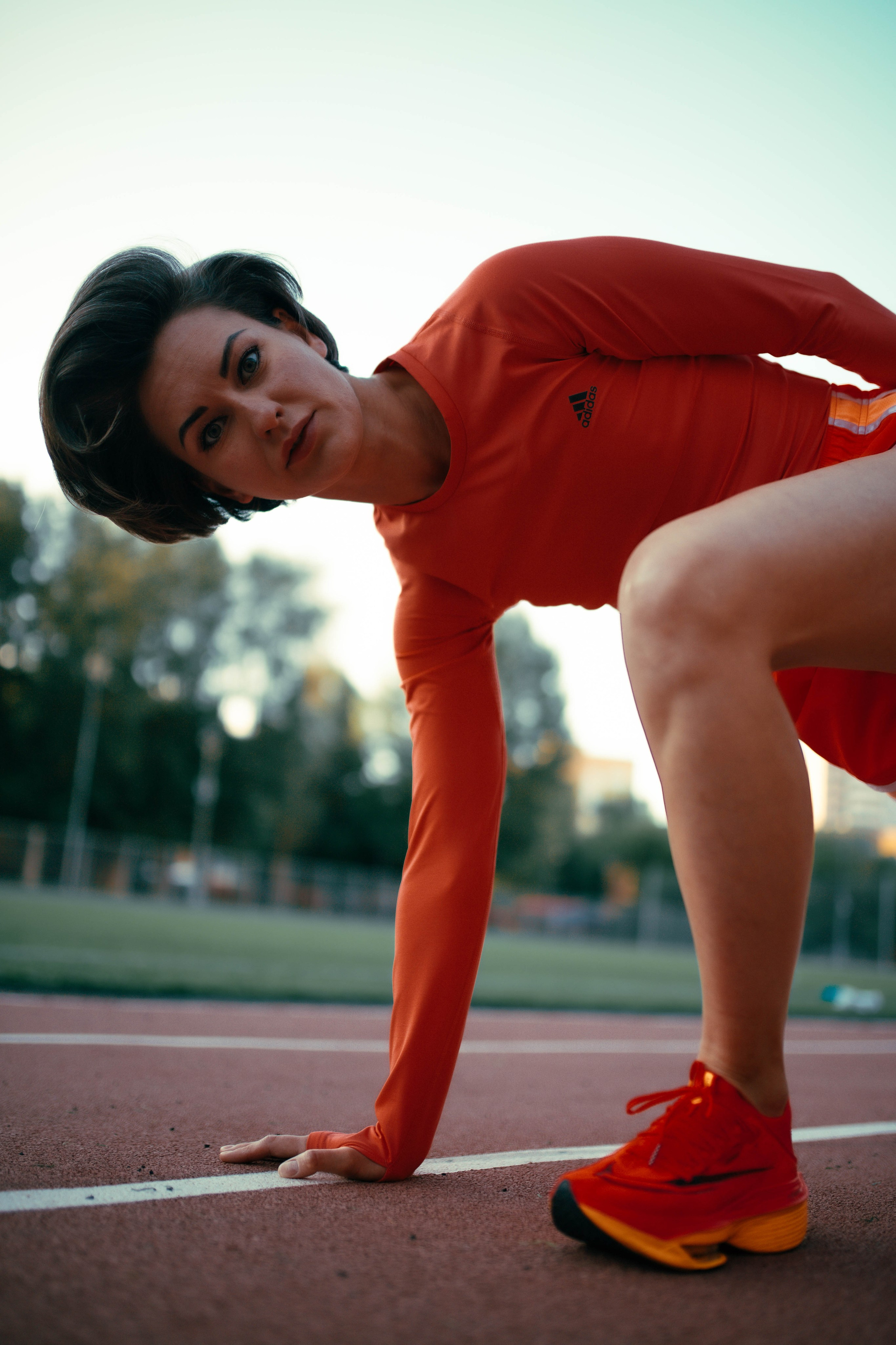 Рассвет на стадионе с Ольгой. Александра Мельниченко/ Бегающий фотограф