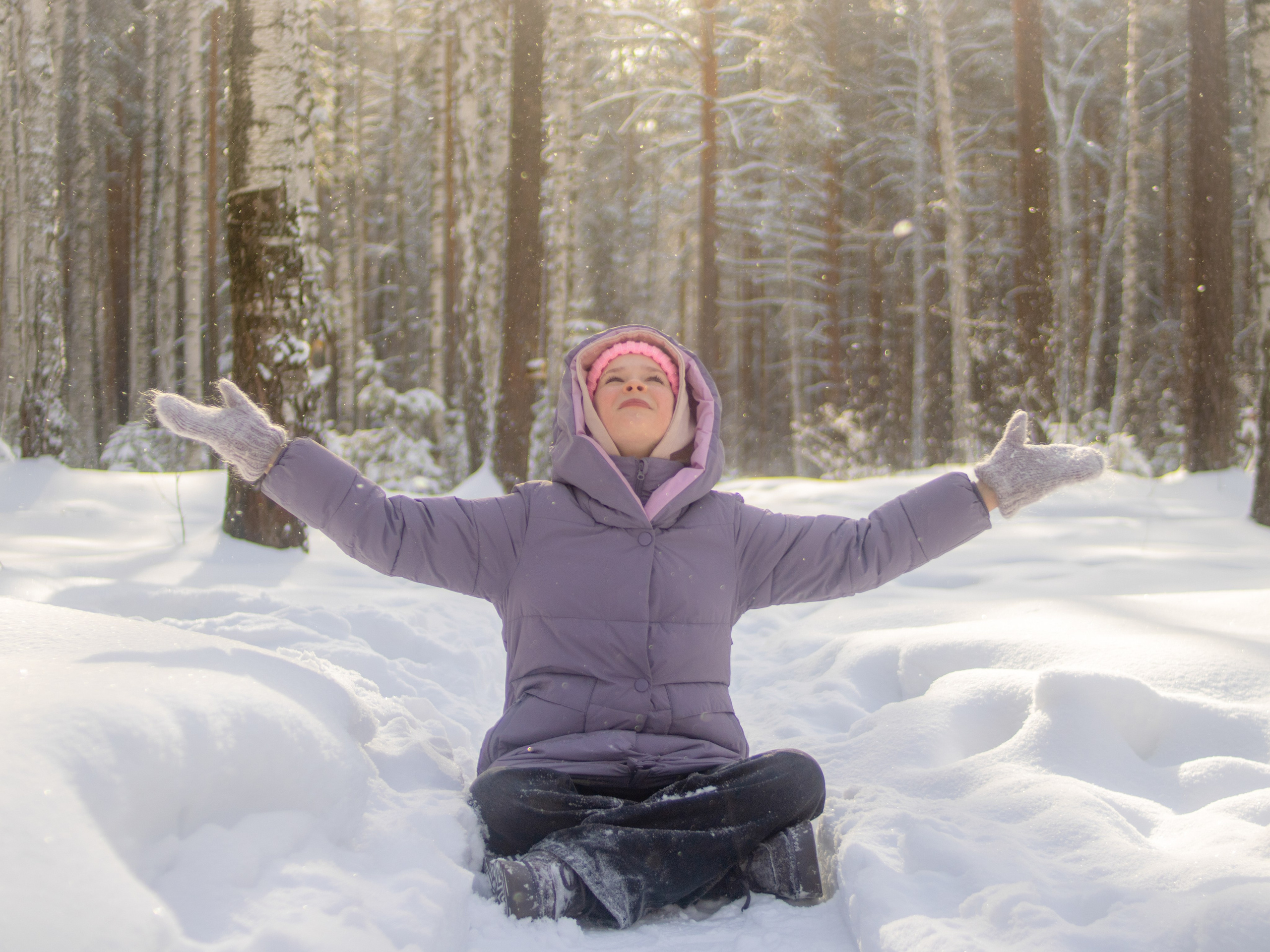 Диана в зимнем лесу. Семейный и детский фотограф в Екатеринбурге