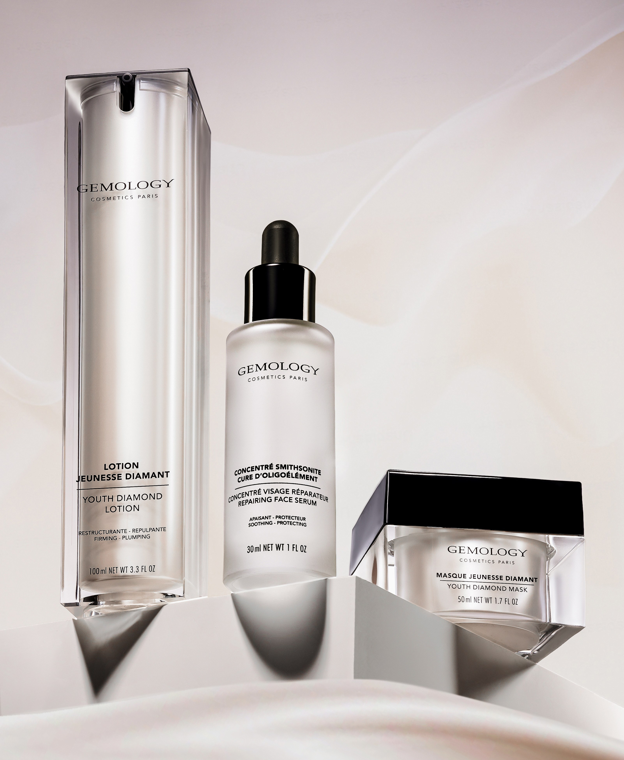 предметная съемка набора кремов