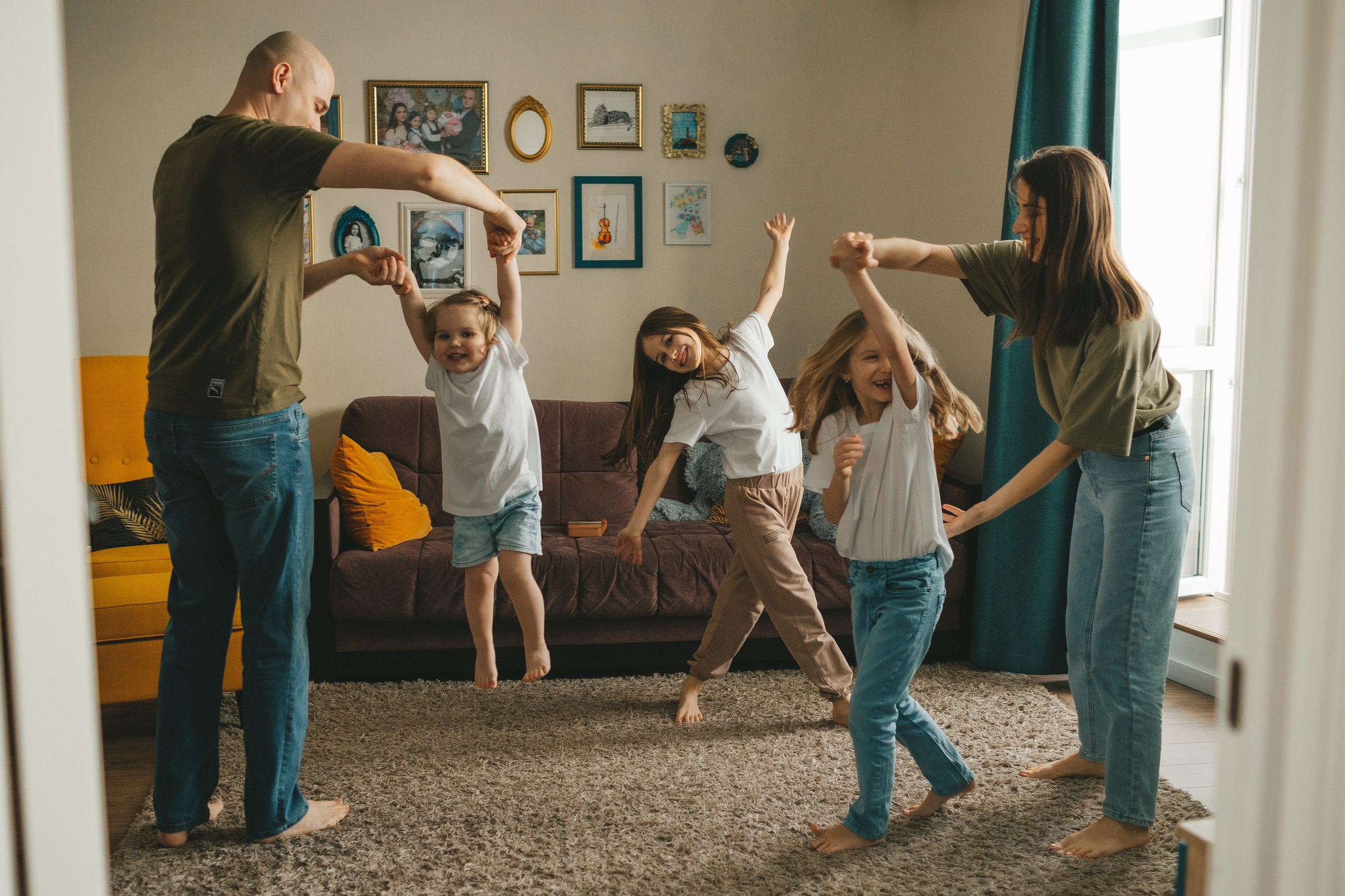Семья Пети и Алёны (домашняя фотосессия). Семейный и детский фотограф и видеограф в Москве, Дрокина Наталья