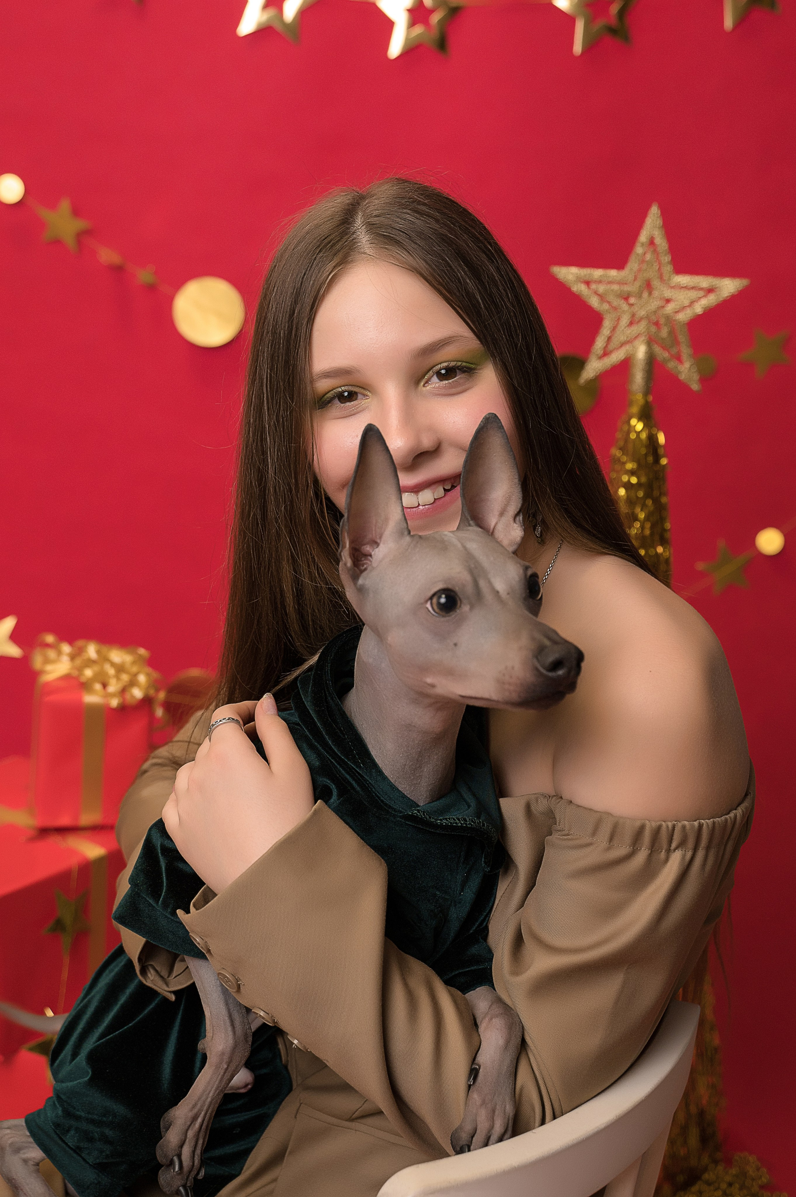 Фотостудия, съемка с животными