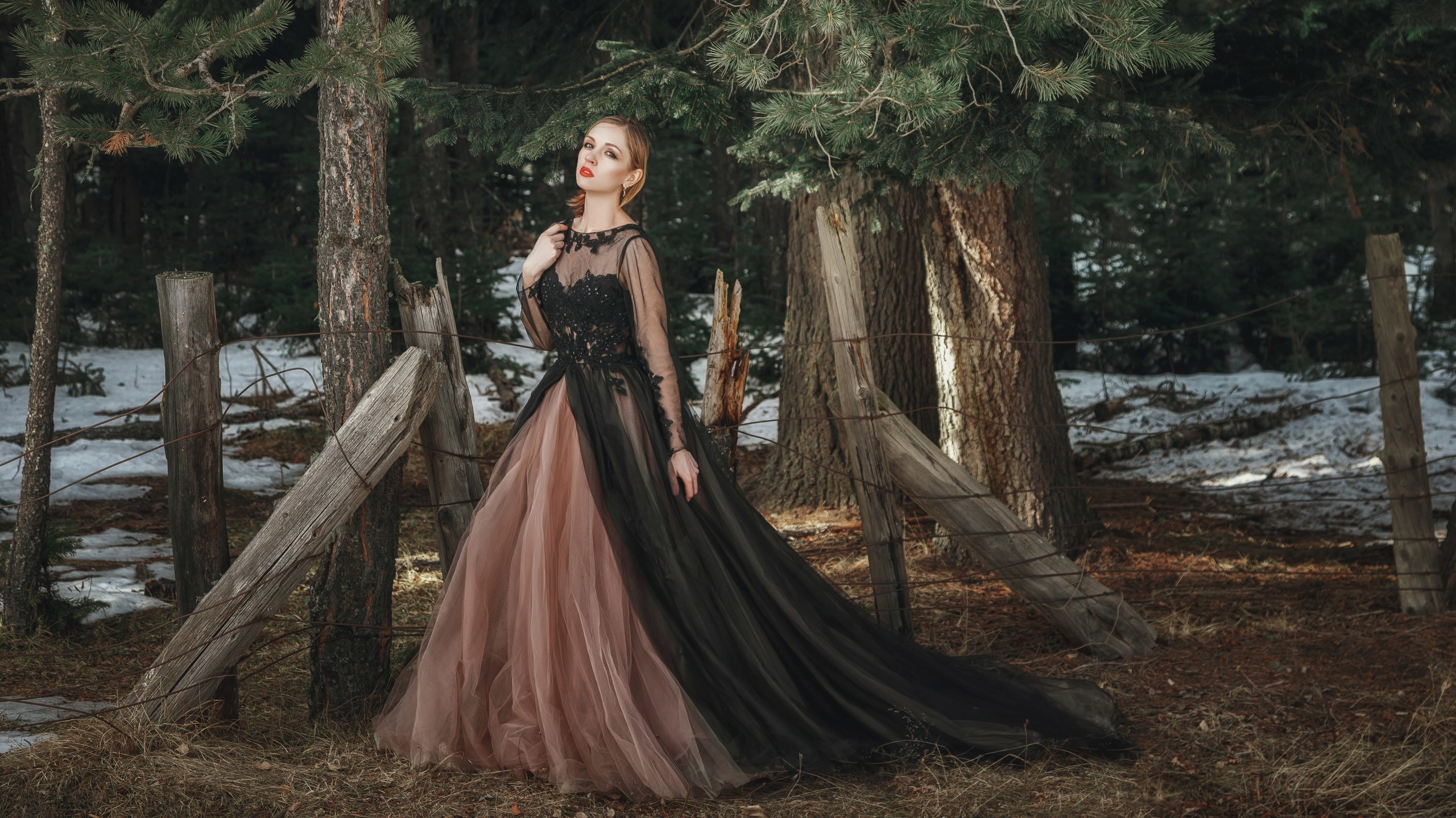 Фотосессия в платье на природе