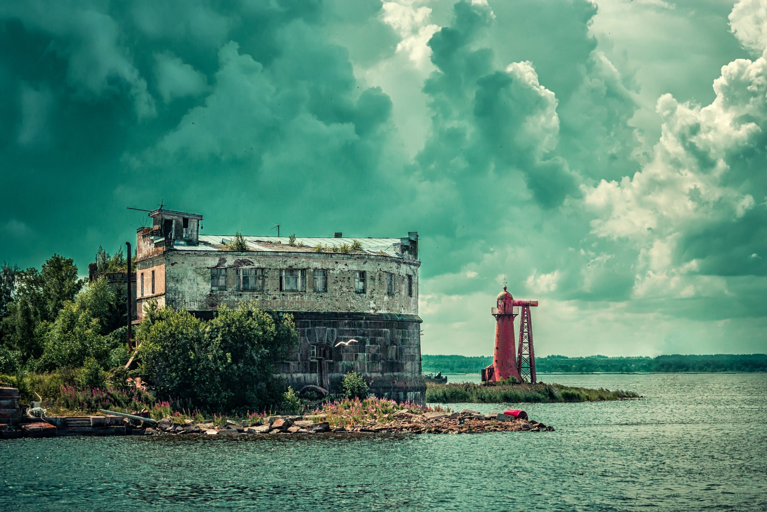 Чумной форт. Кронштадт. Россия. Фотограф Андрей Васильев. Военная архитектура.