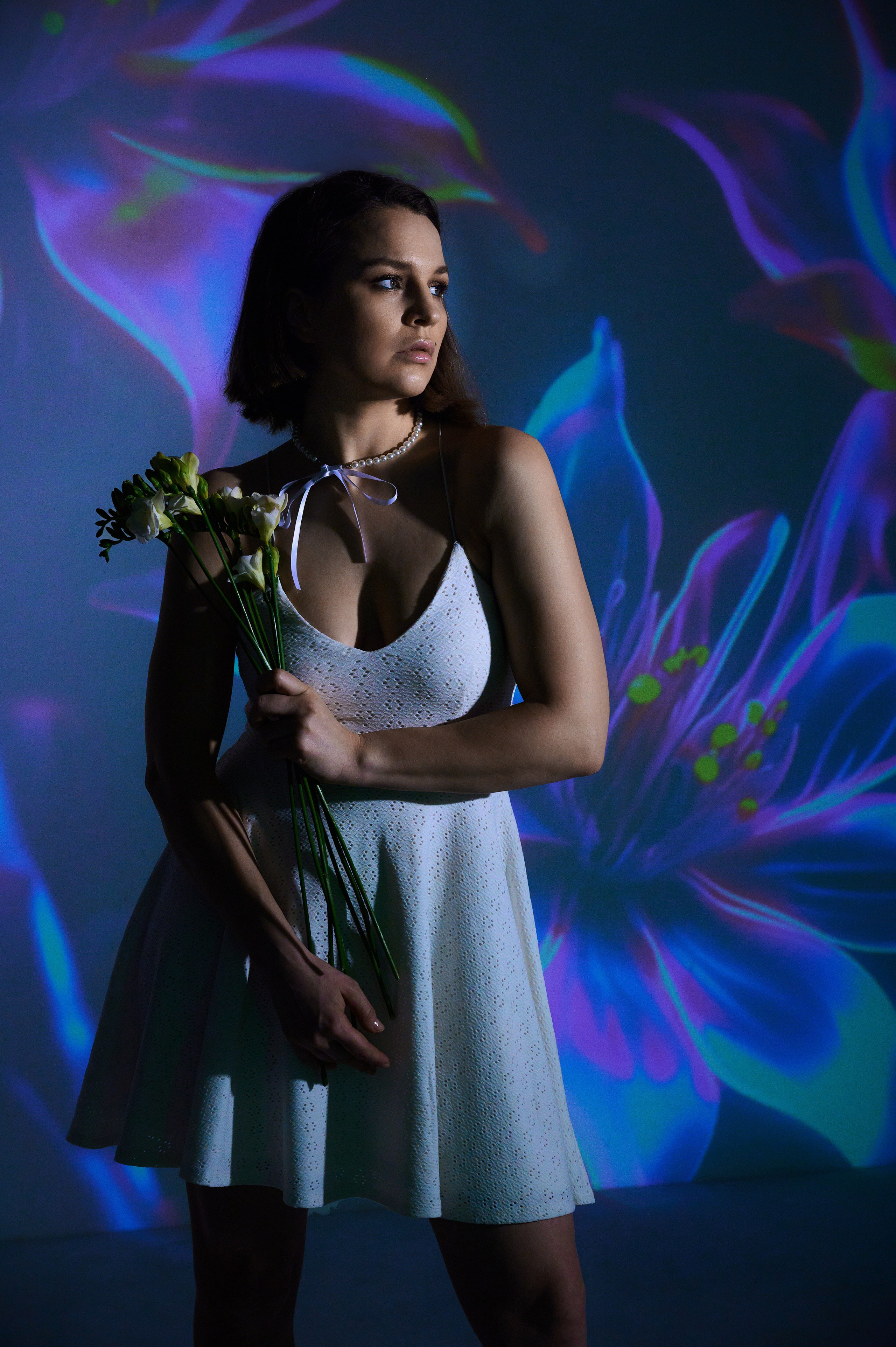 Фотосессия Ксении с проектором