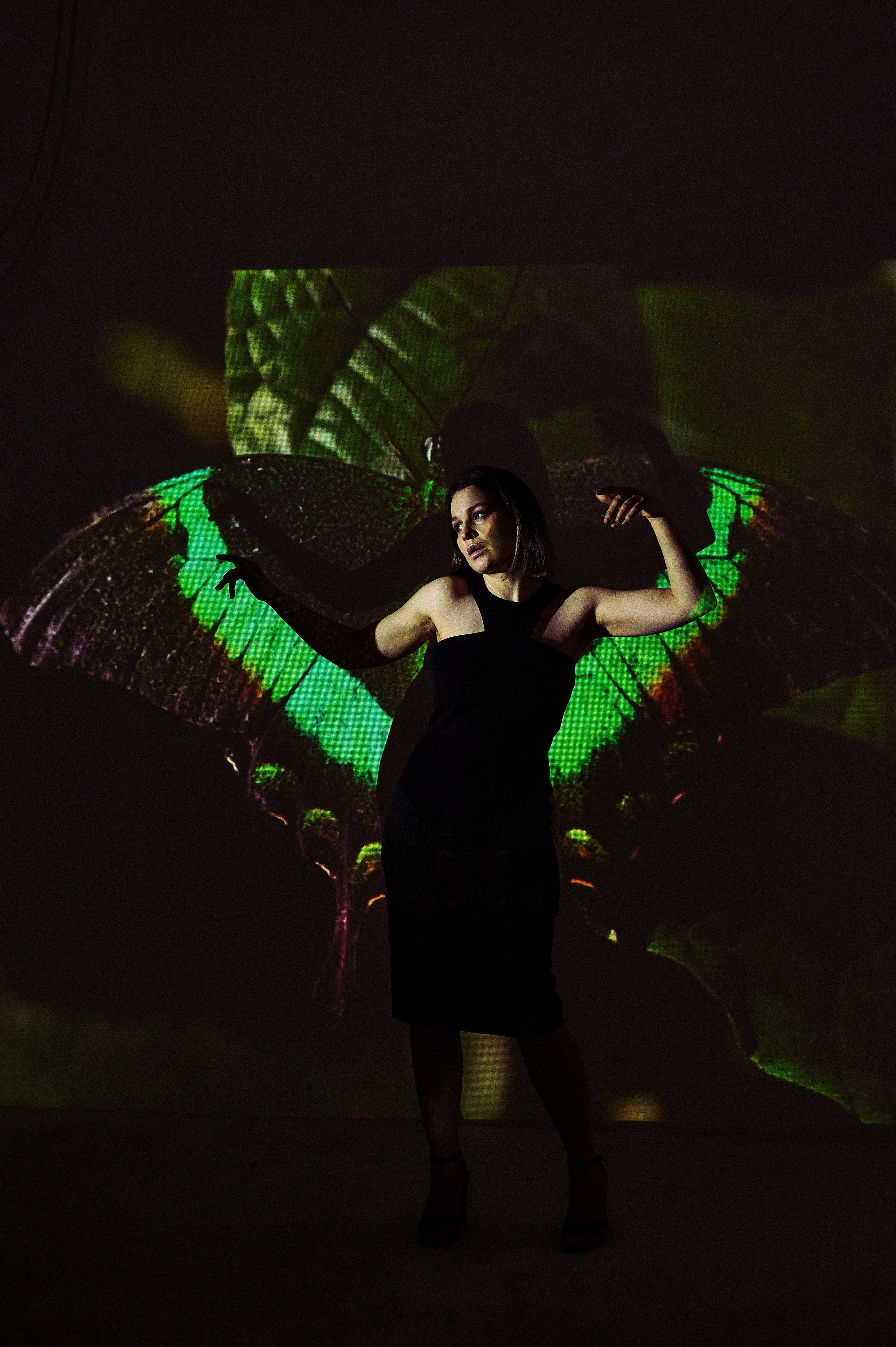 Фотосессия Ксении с проектором