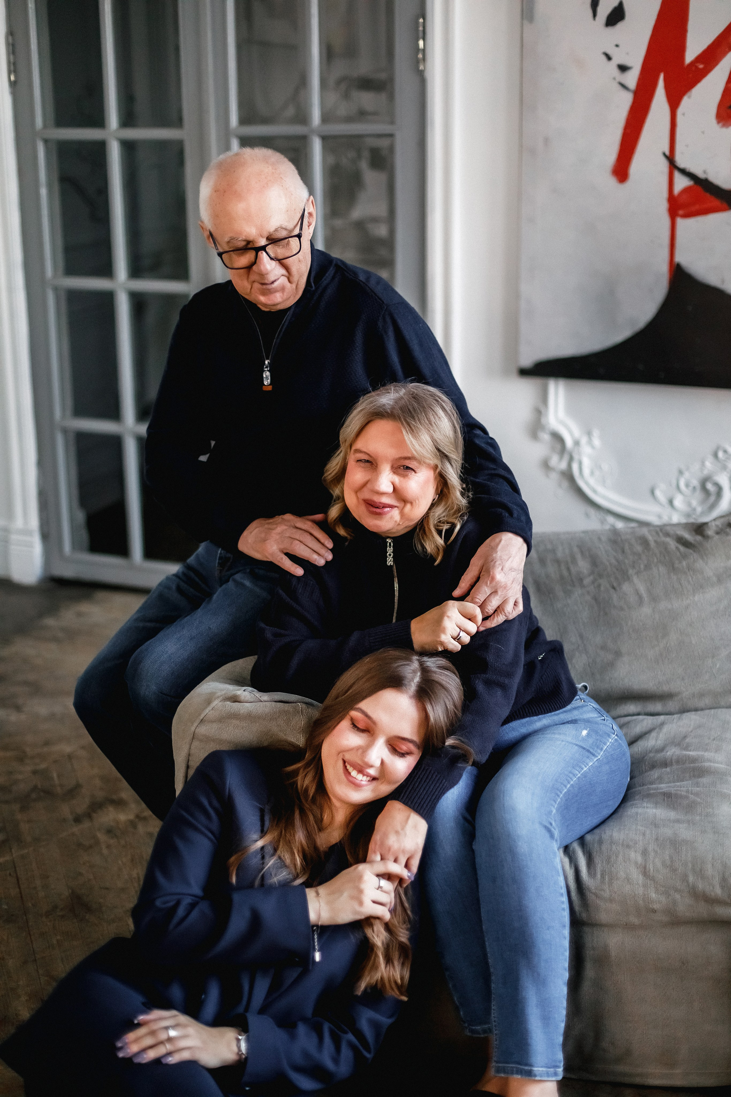 Виолетта и родители. Фотограф в Москве Базанова Дарья