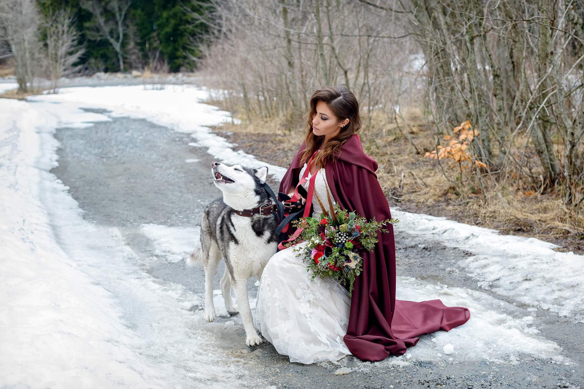 Невеста с хаски