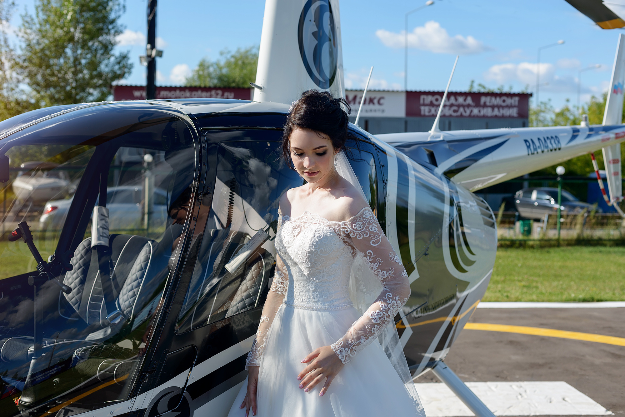 Полет на вертолете на свадьбе в Нижнем Новгороде