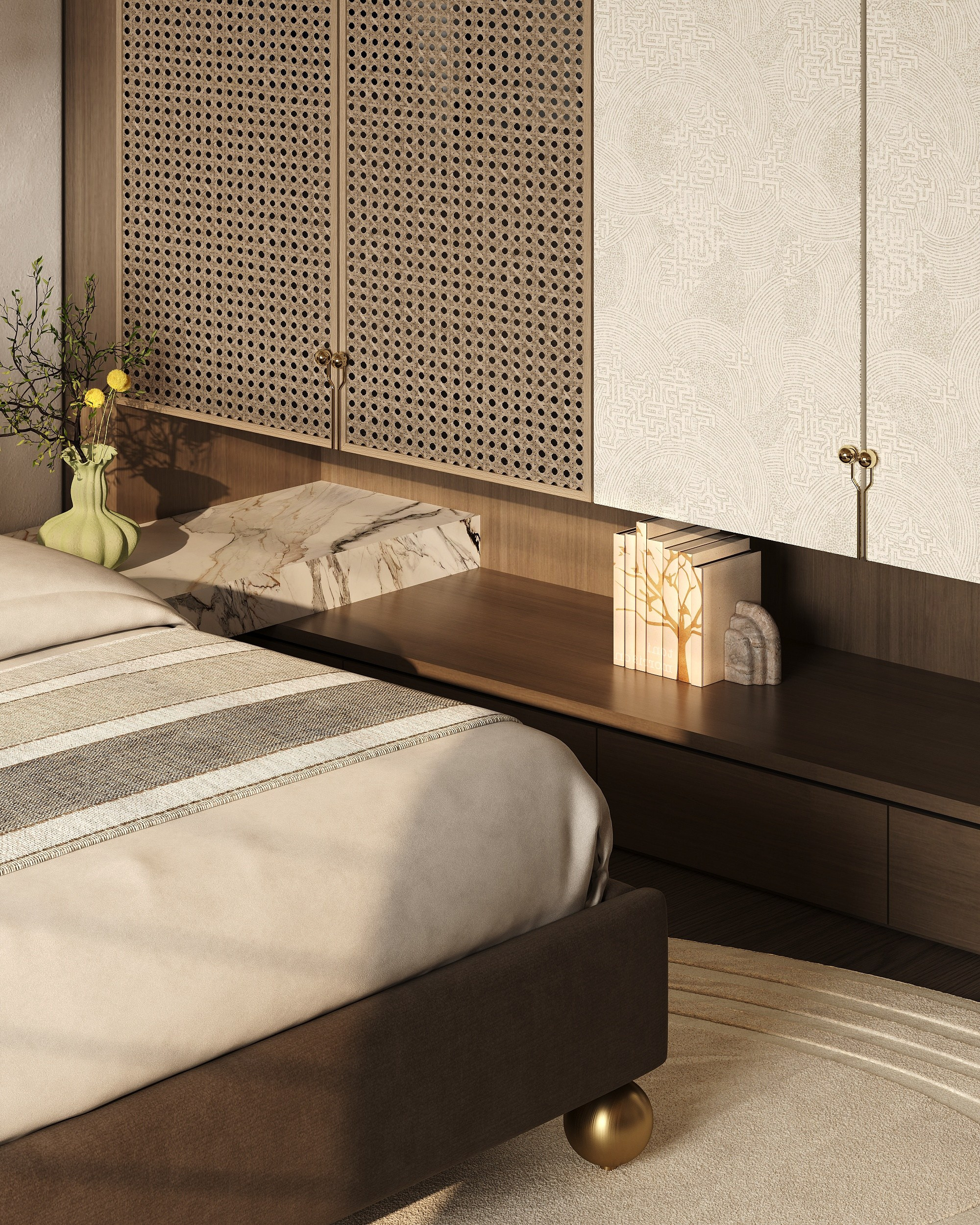 Cozy bedroom. Solovets visualization