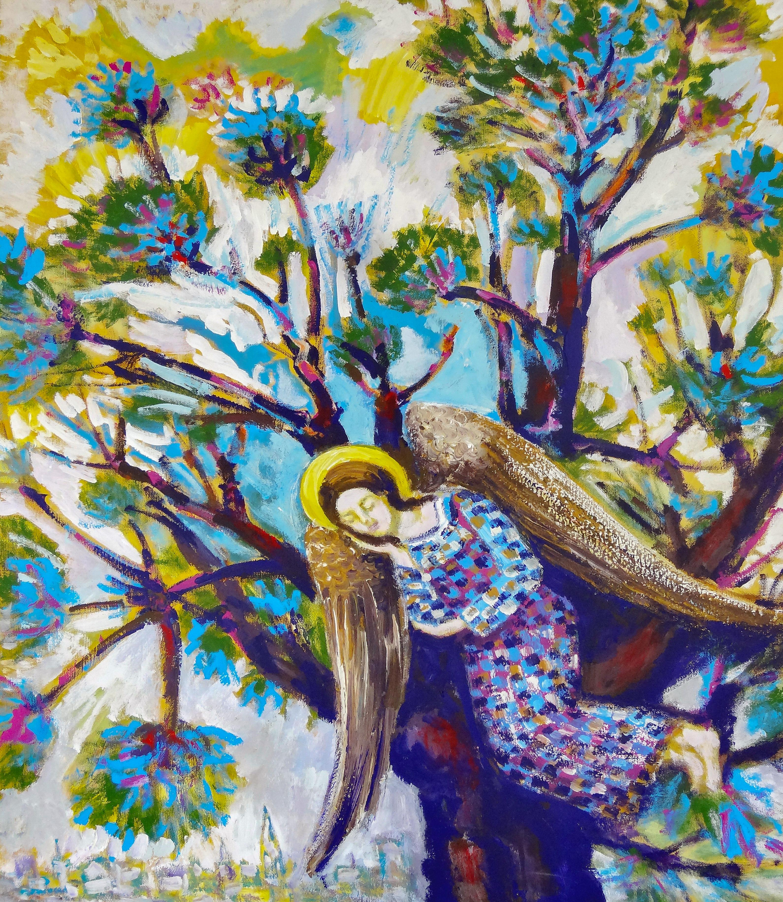 Отдыхающий ангел. 2015г. Холст, масло, акрил. 100Х80см. Арт. ...