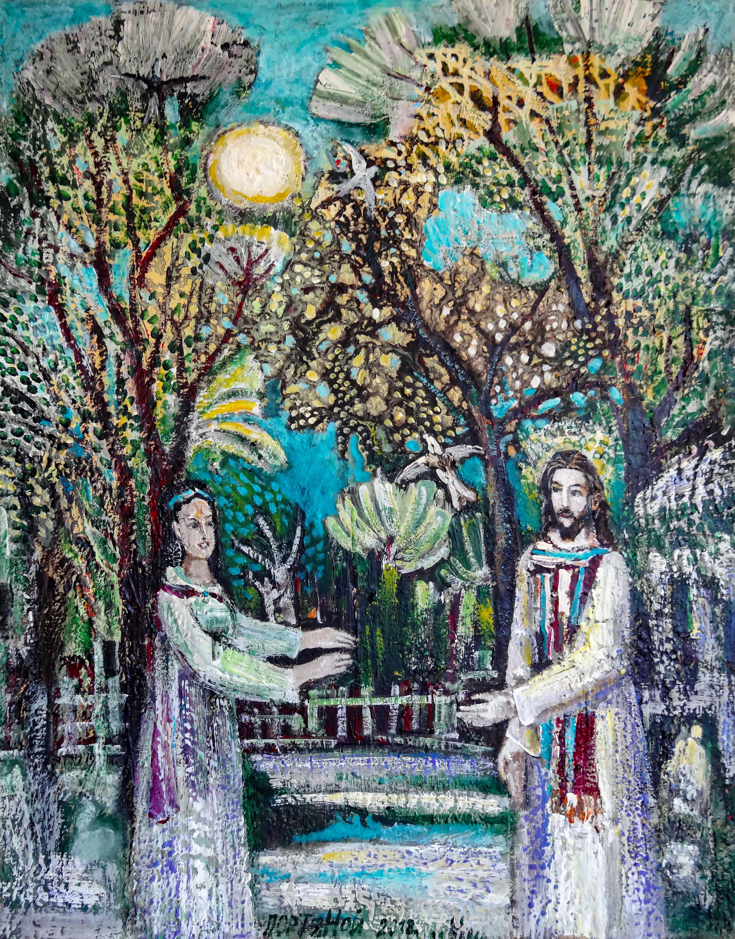 Первая встреча после Воскресения. 2012г. Холст, масло, акрил. 90Х70см. Арт. ...