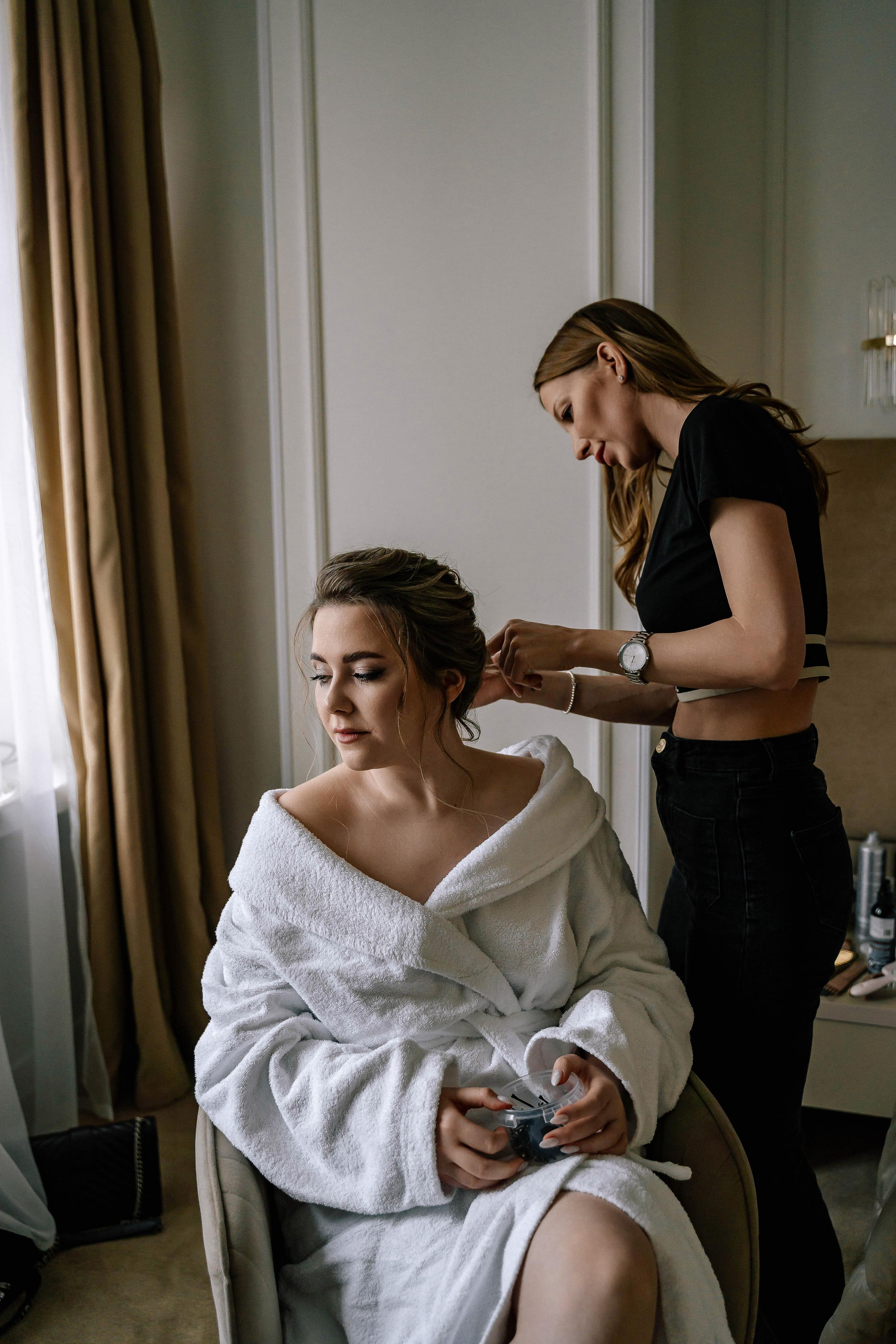 Сборы невесты (утро невесты) в отеле Люмьер в центре Москвы