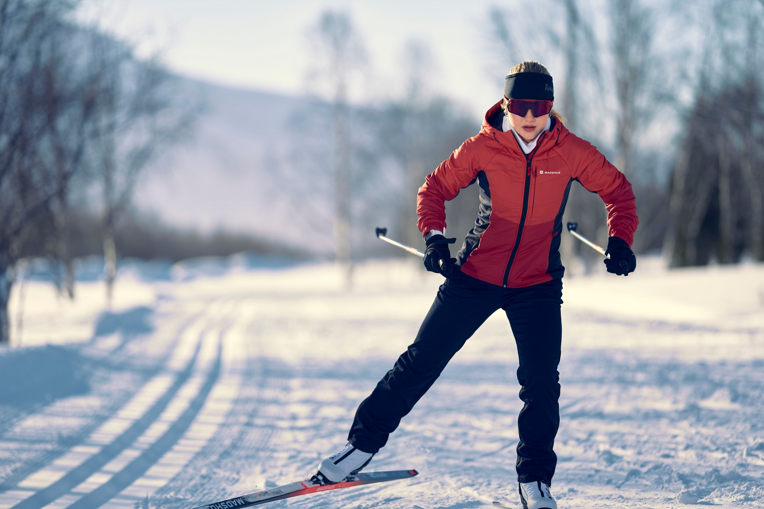 Cross-country skis for Sportsmaster. Creative Photographer Denis Klero