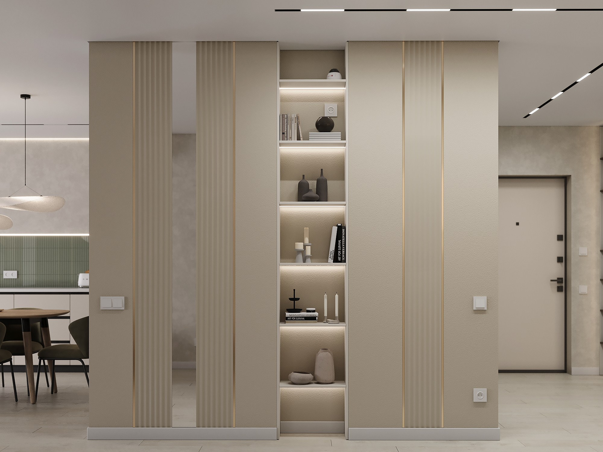 Кухня-гостиная-балкон. 3D-дизайнер Кристина Пуляевская