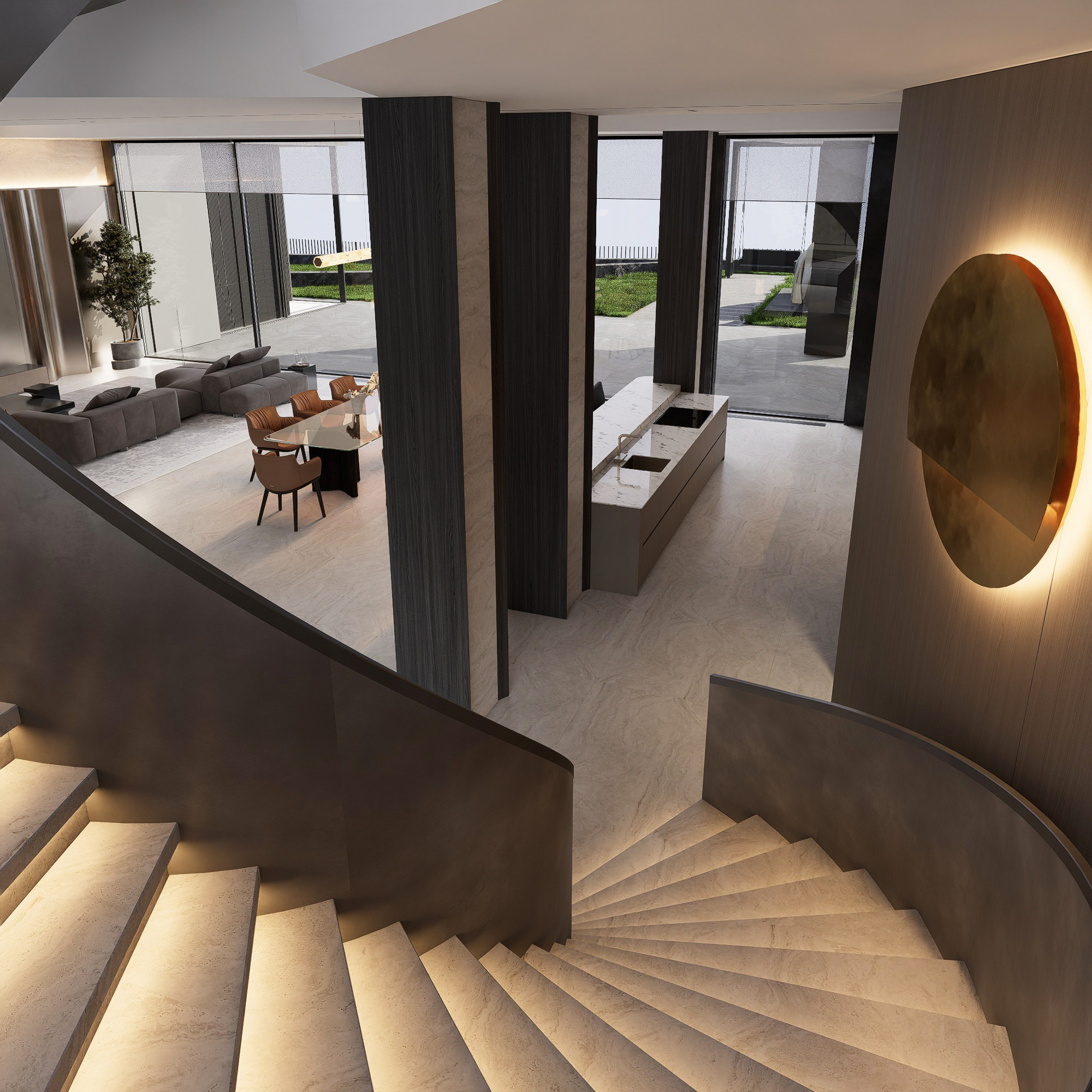 Загородный дом Благовещенск_интерьер_для сайта. Архитектурно-дизайнерское бюро ROOMS