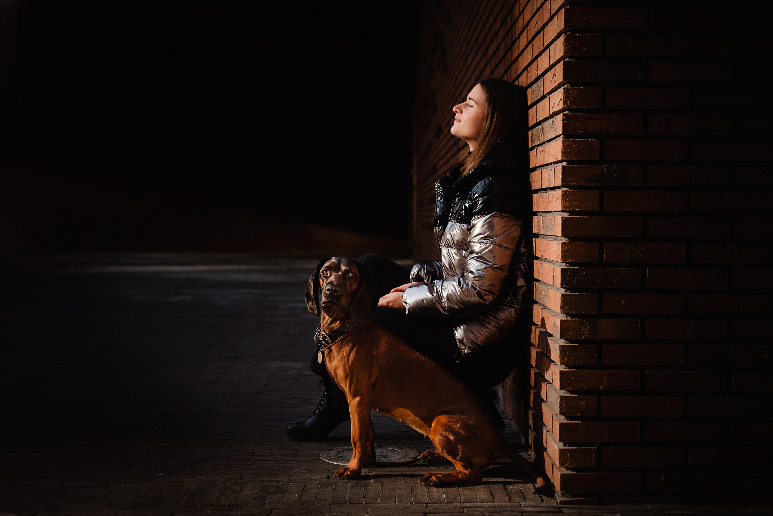 Катя, Дима и Дакота. Городская Love Story. Семейный Фотограф в Москве Ирина Хохлова