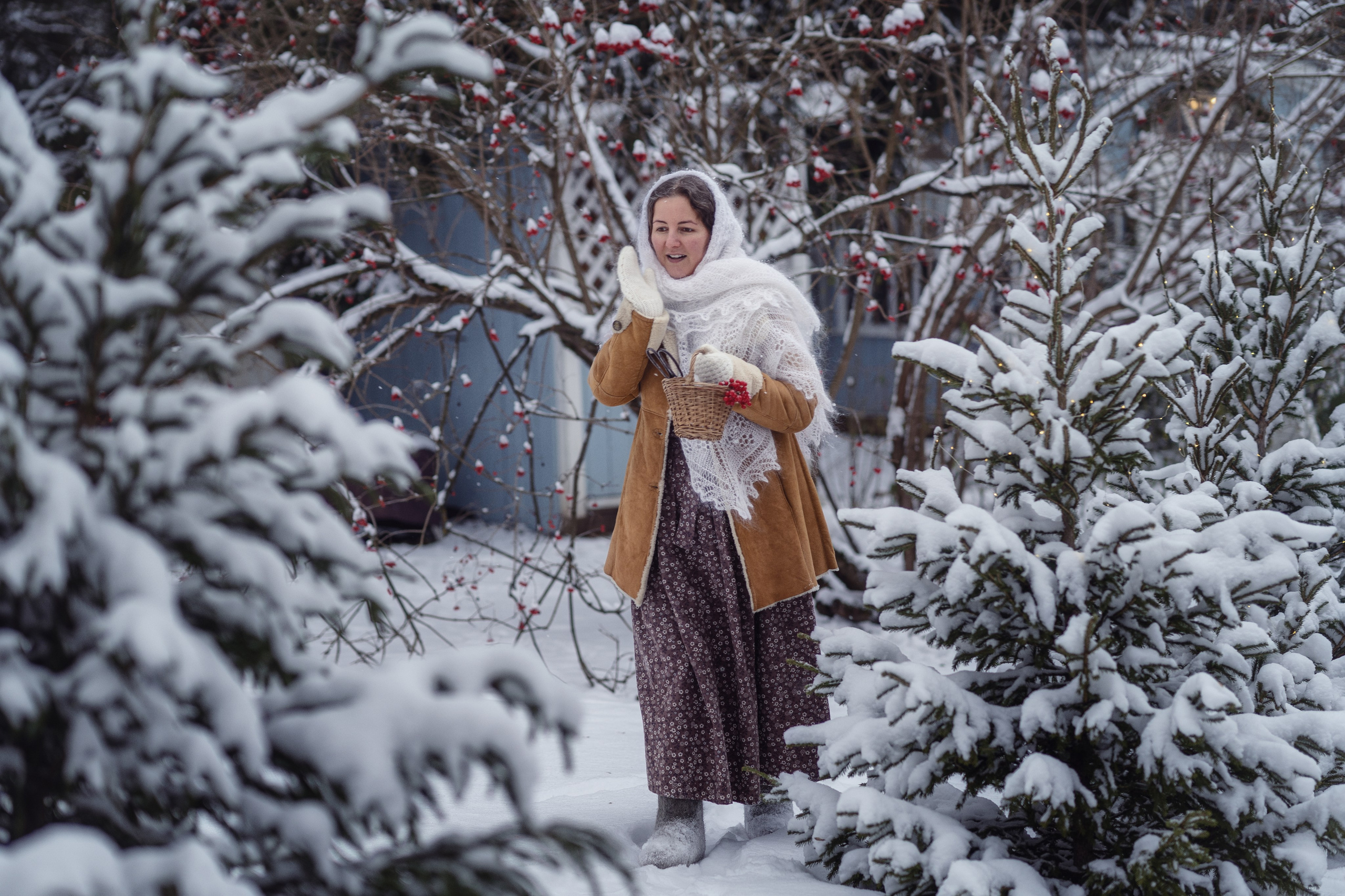 12 месяцев — зимняя фотосессия в киностиле. Семейный фотограф Новая Рига (Звенигород, Истра) Евгения Литовченко