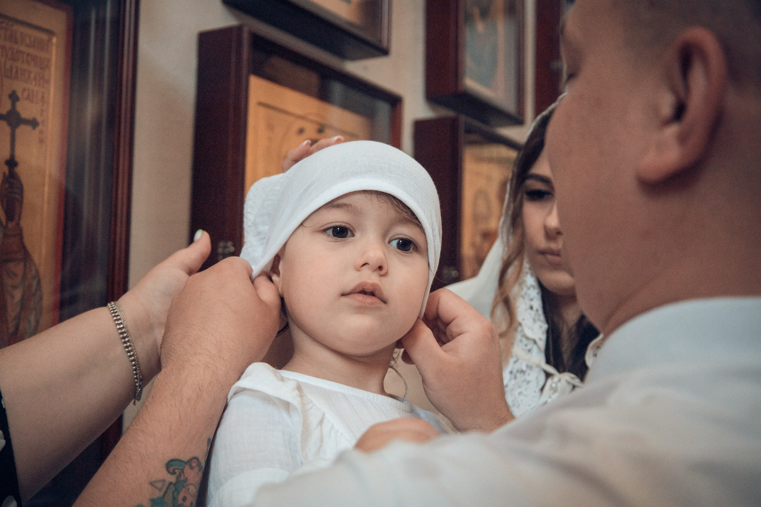 Таинство Крещения Киры. Благовещенская церковь. Семейный фотограф в Рязани и Рязанской области