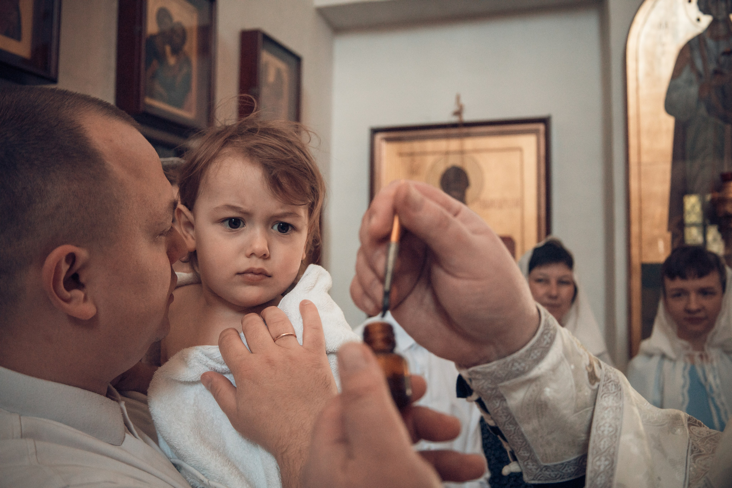 Таинство Крещения Киры. Благовещенская церковь. Семейный фотограф в Рязани и Рязанской области
