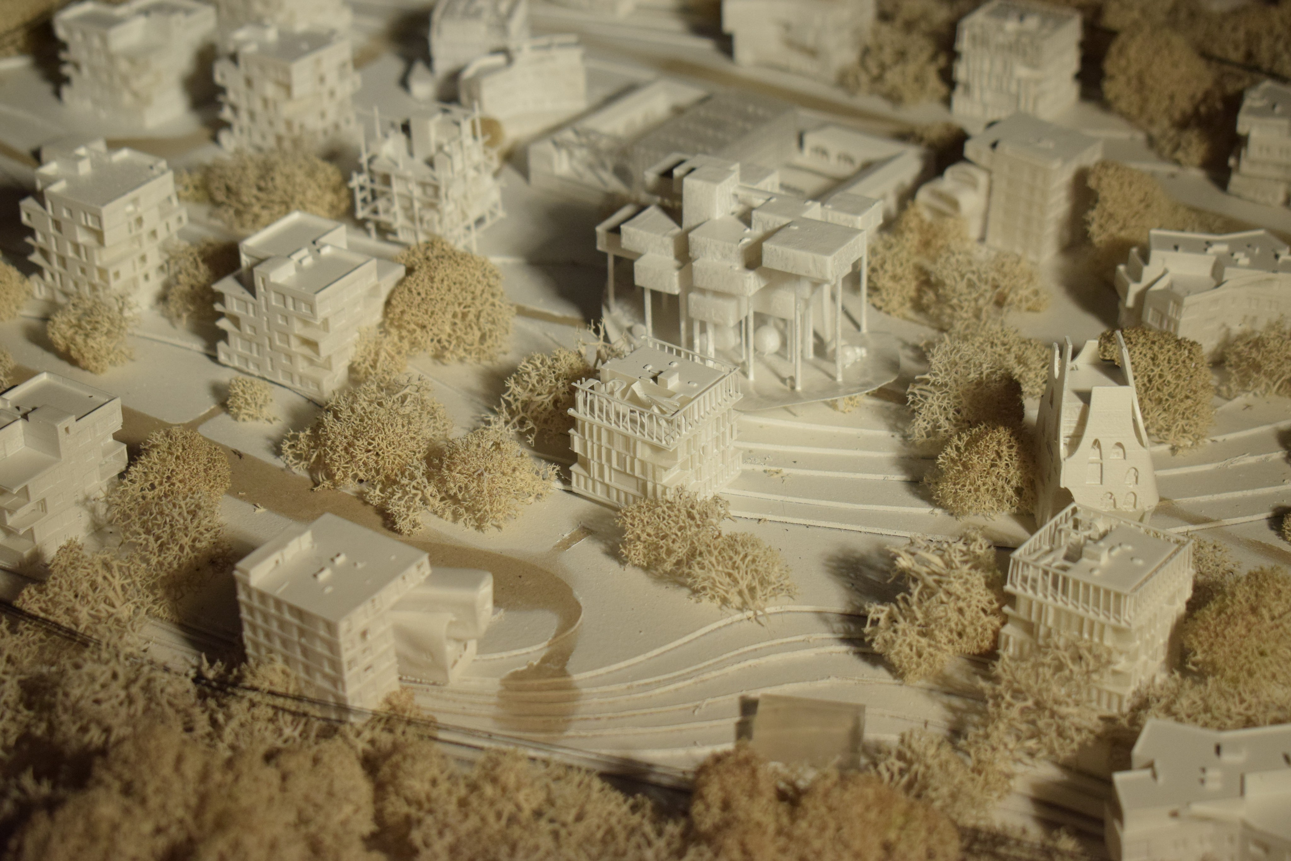 Курсовой макет поселка для студентов МАРХИ часть3. 3D печать