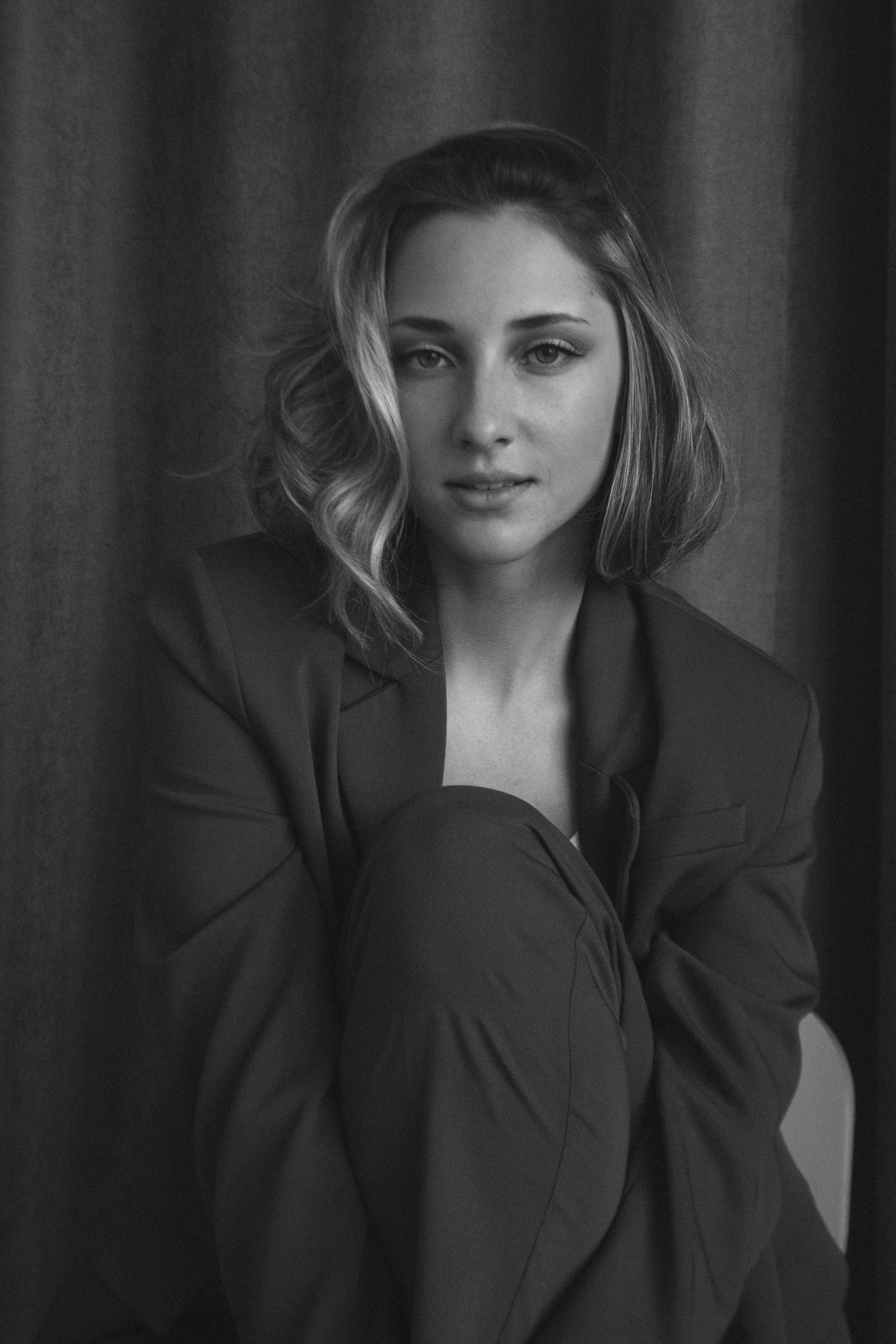 фотография студия съемка портрет девушка фотограф чб фото