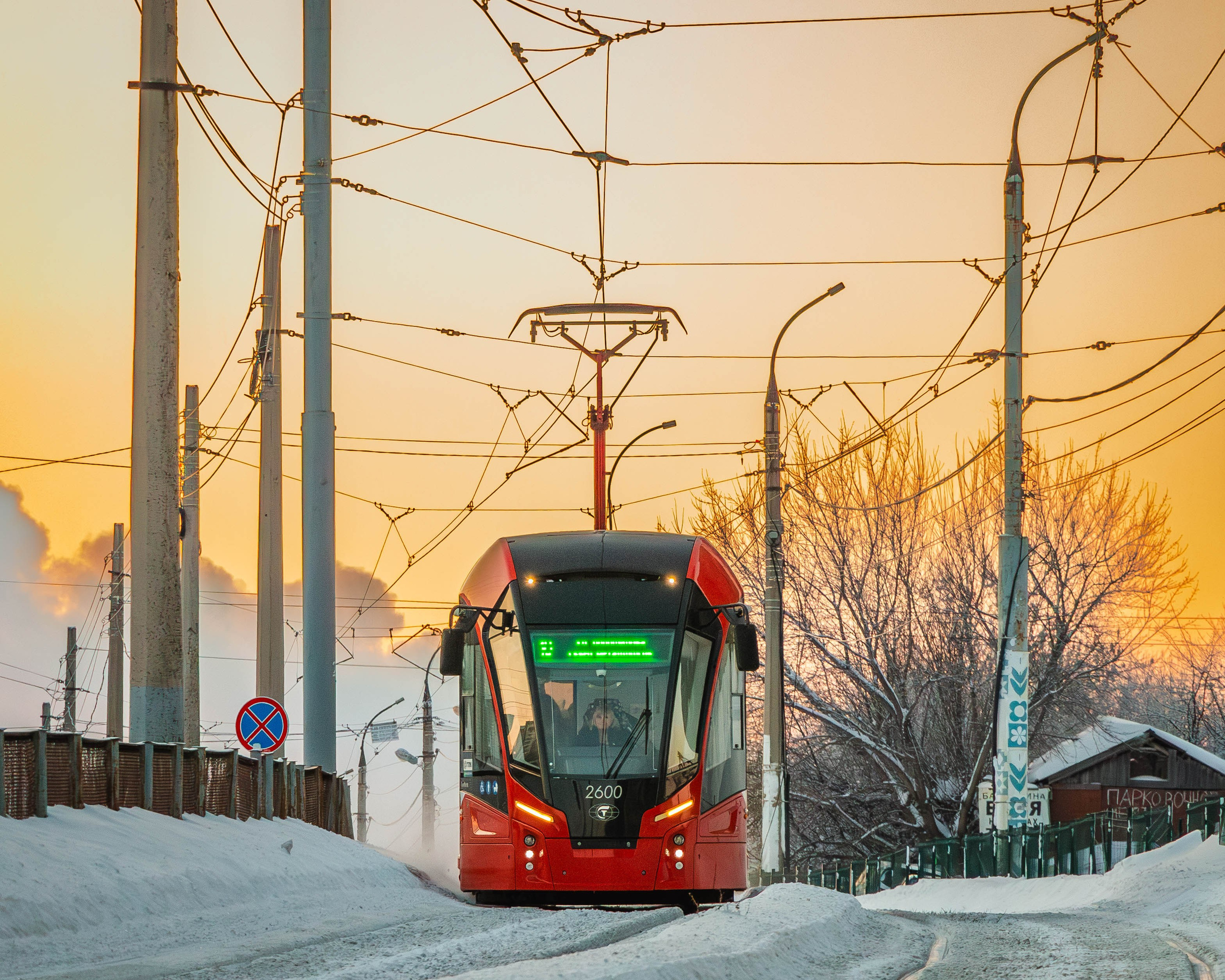 Трамвай на закате. Львёнок