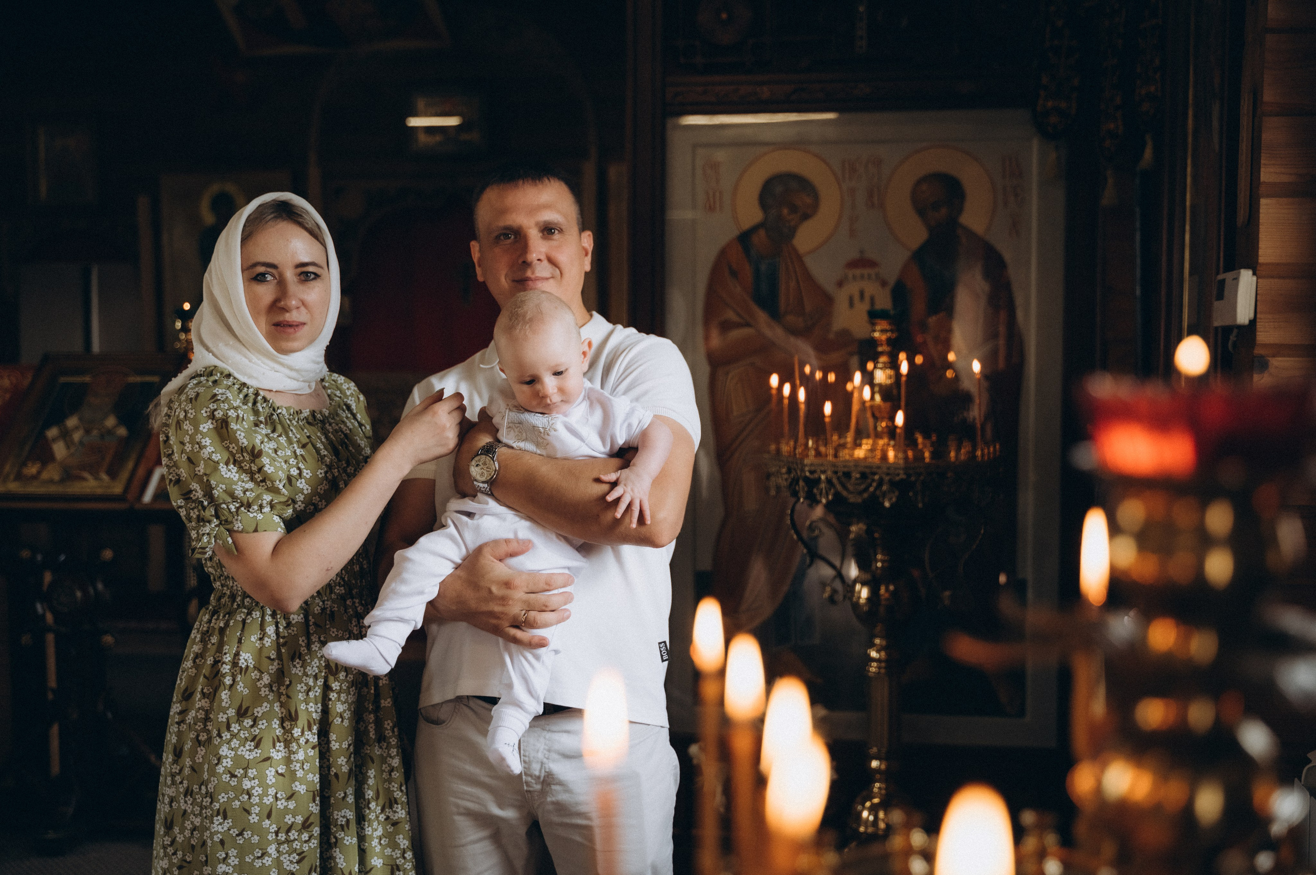 Крещение Марка (ХРАМ СВЯТИТЕЛЯ НИКОЛАЯ ЯПОНСКОГО). Семейный фотограф в Минске Дарья Дреко