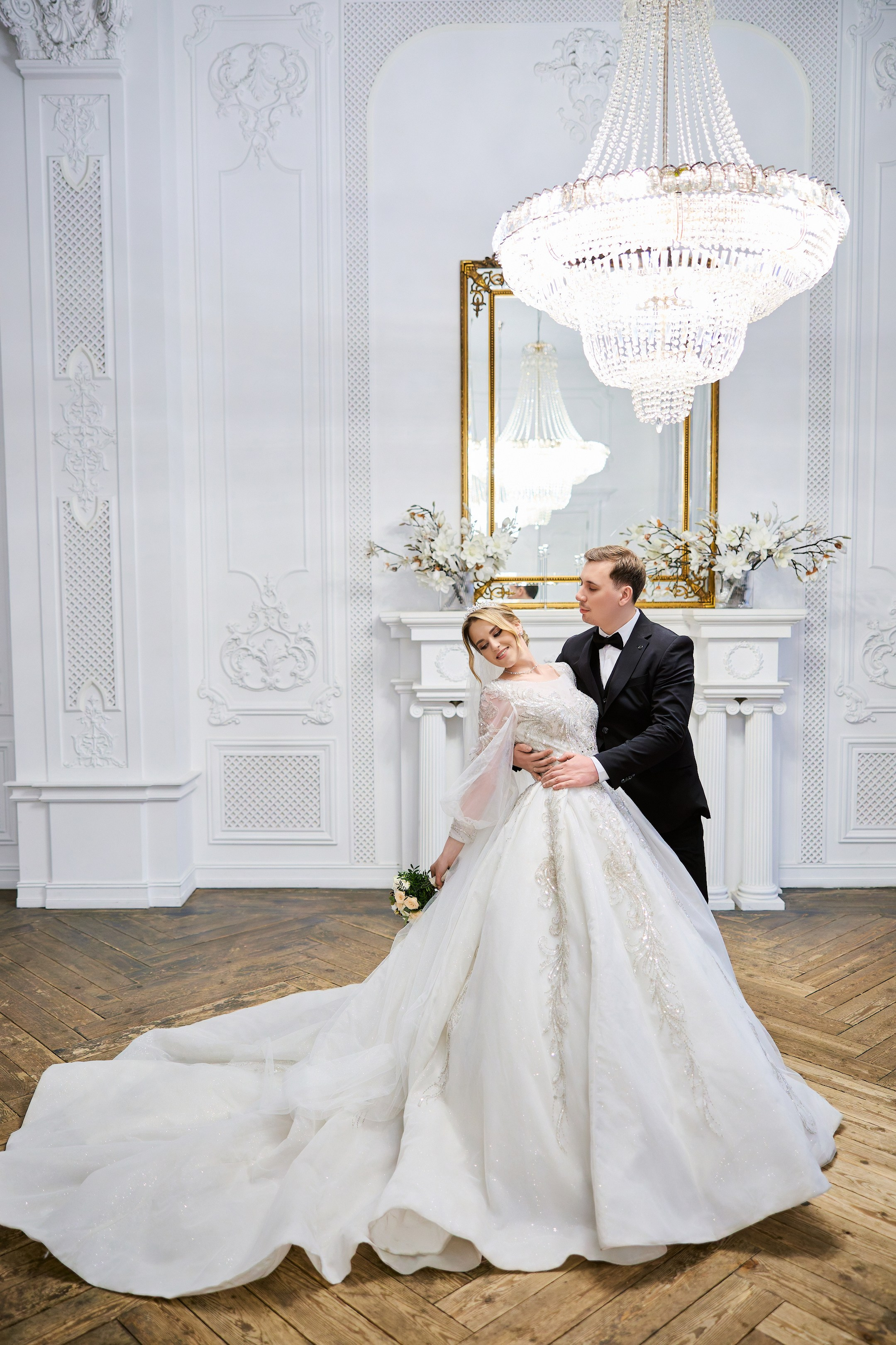 Свадебная фотосессия в студии. Свадебный фотограф Сергей Колбинский