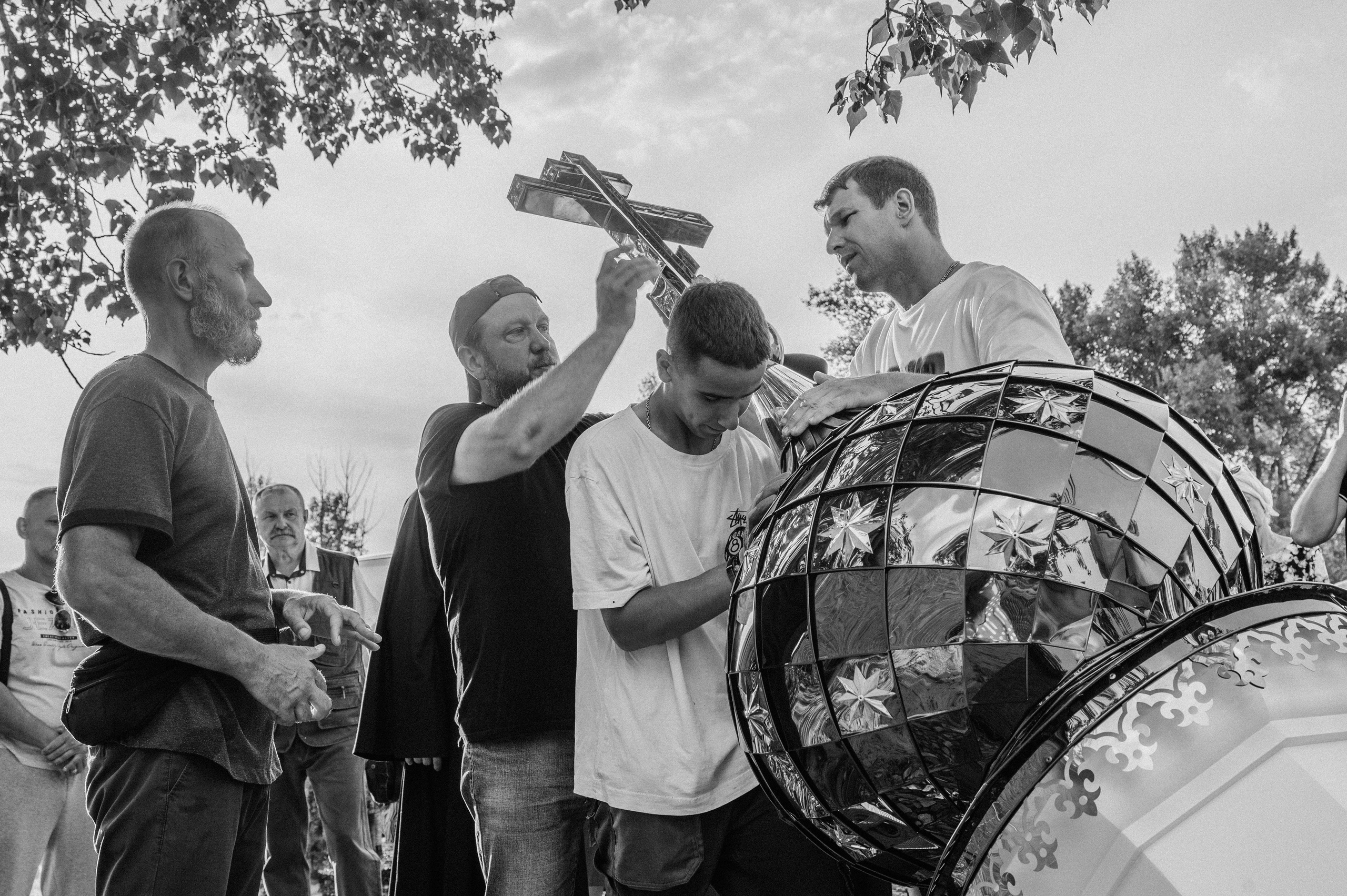 Освещение купола в храме Казанской иконы Божьей Матери х. Закутский. Церковный, семейный и репортажный фотограф Волгоград, Волжский