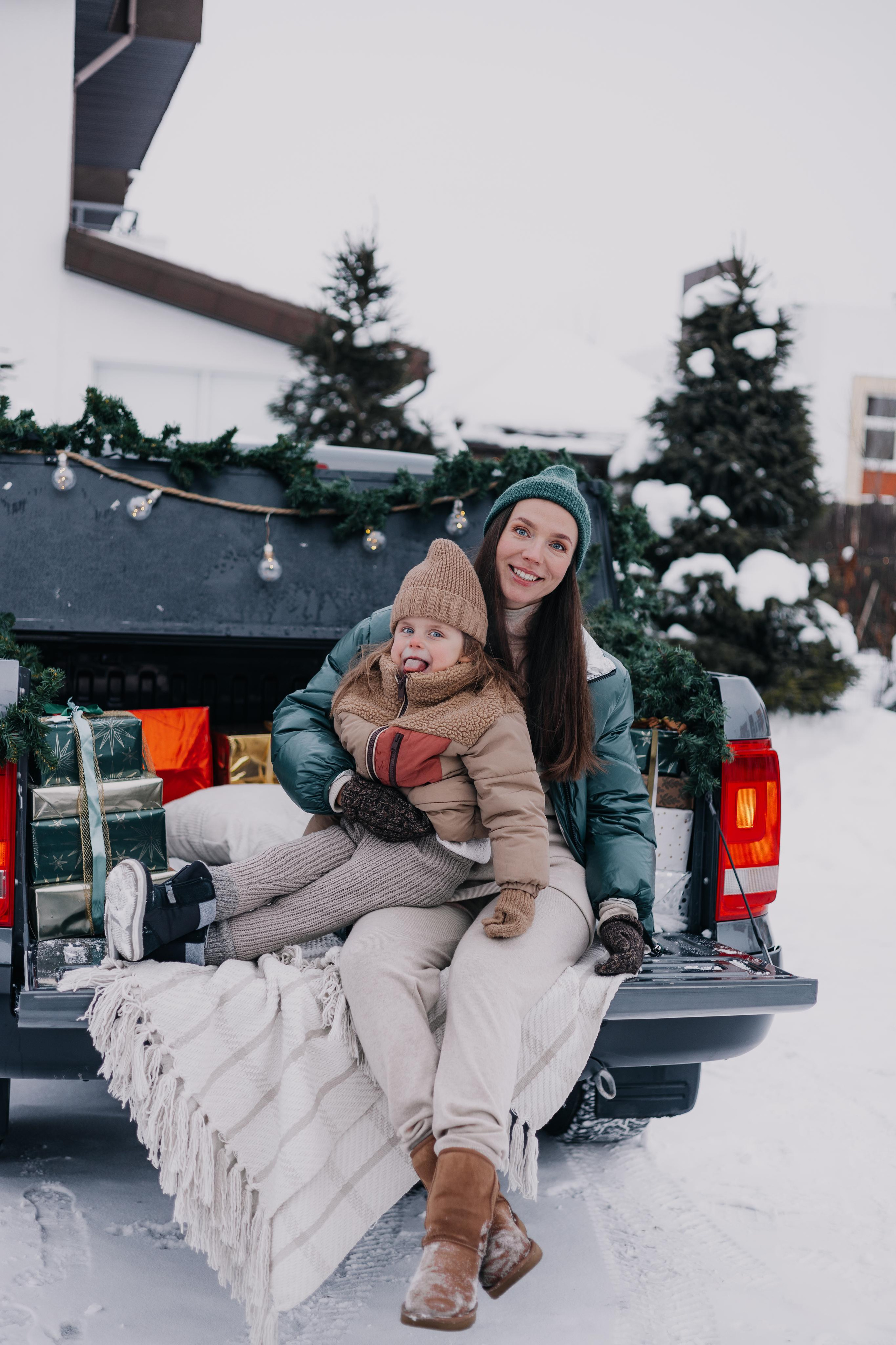 Семья, зима, пикап. Marina Shakirova Photography