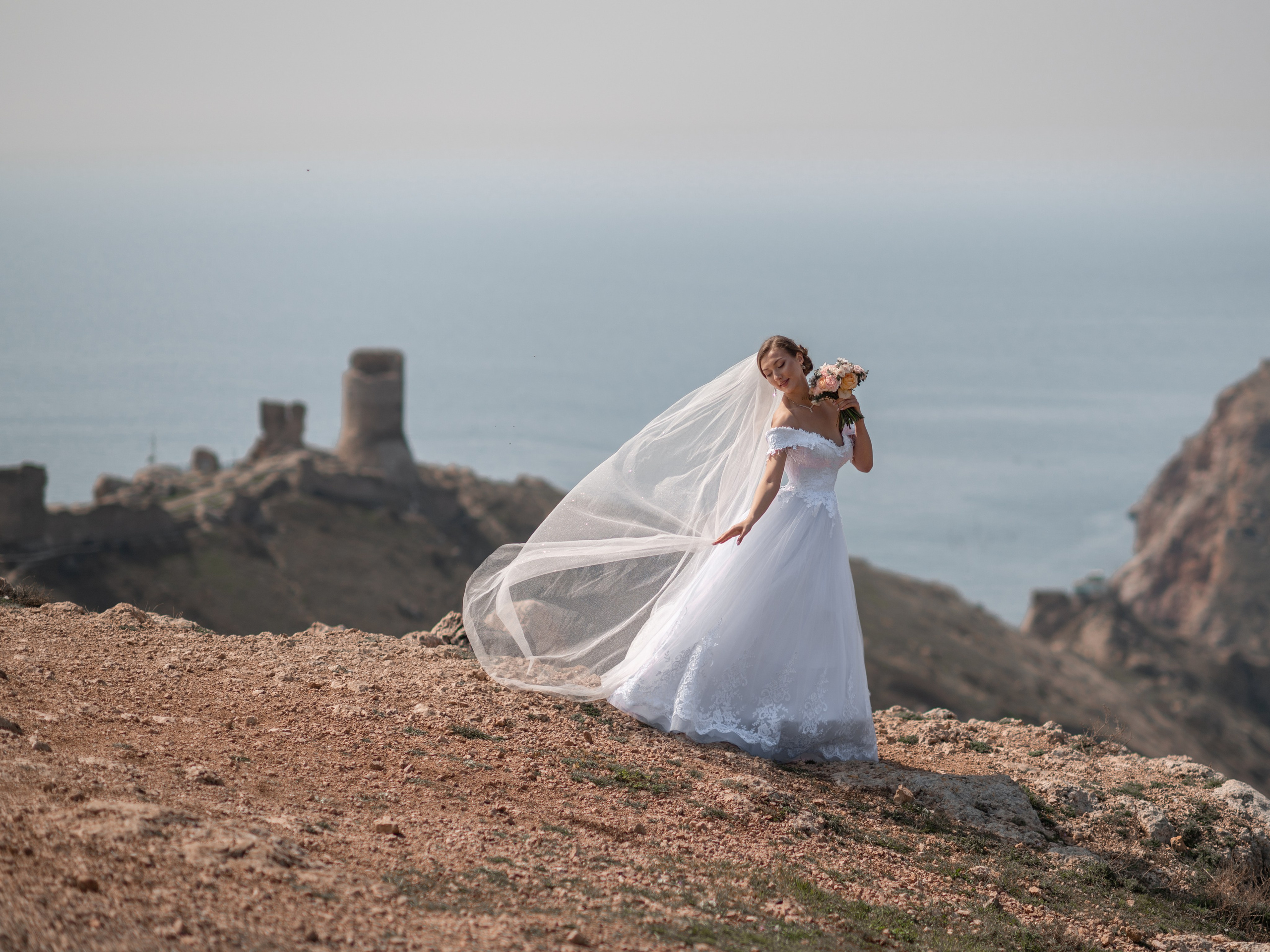 Фотосессия на свадьбе у моря