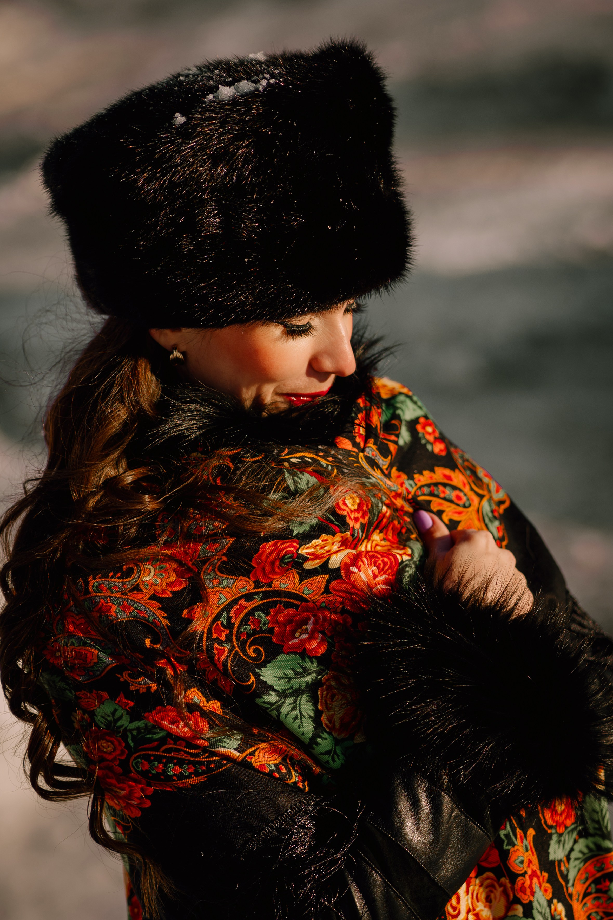 Зимняя фотосессия в русском стиле. Фотограф Ким Наталья в Красноярске