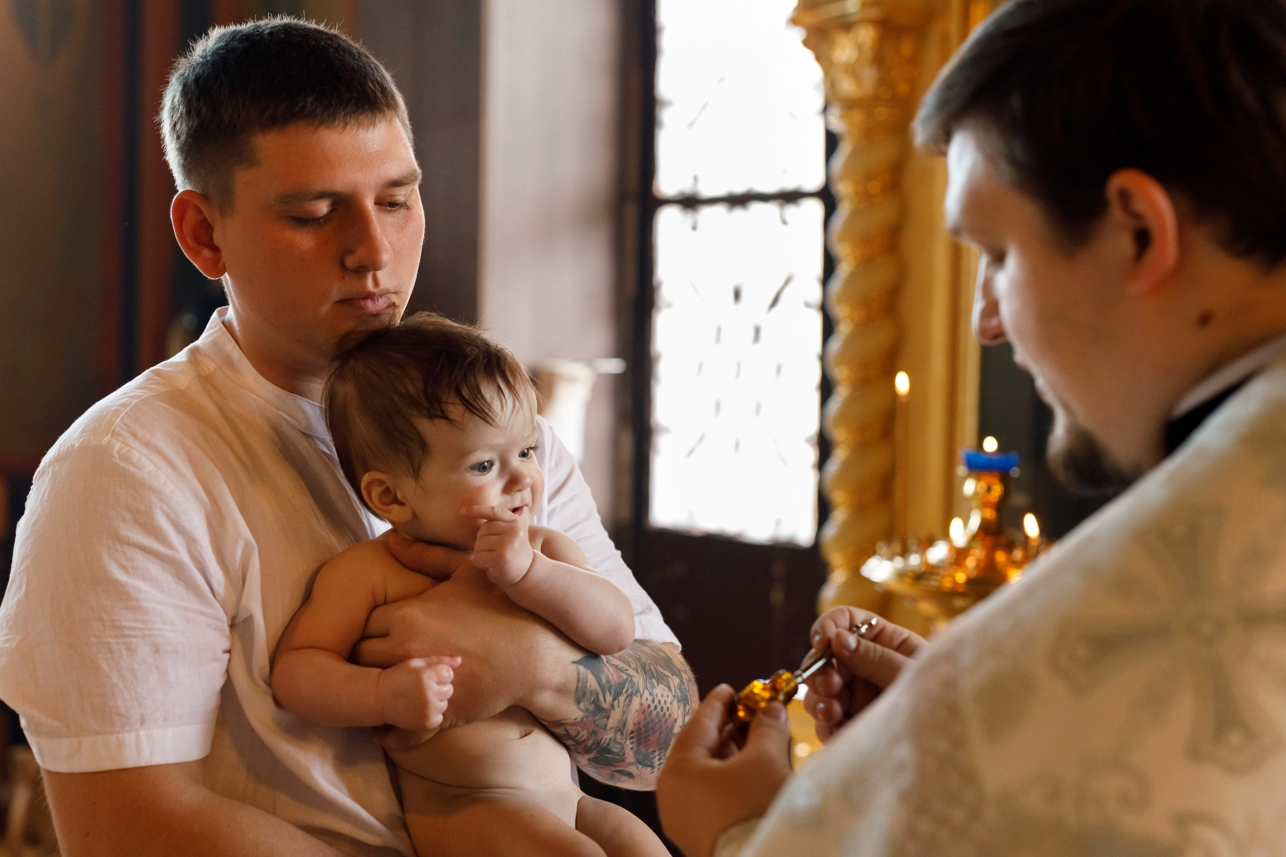 Крещение Николая. Семейный и детский фотограф в Краснодаре Элона Литвинова