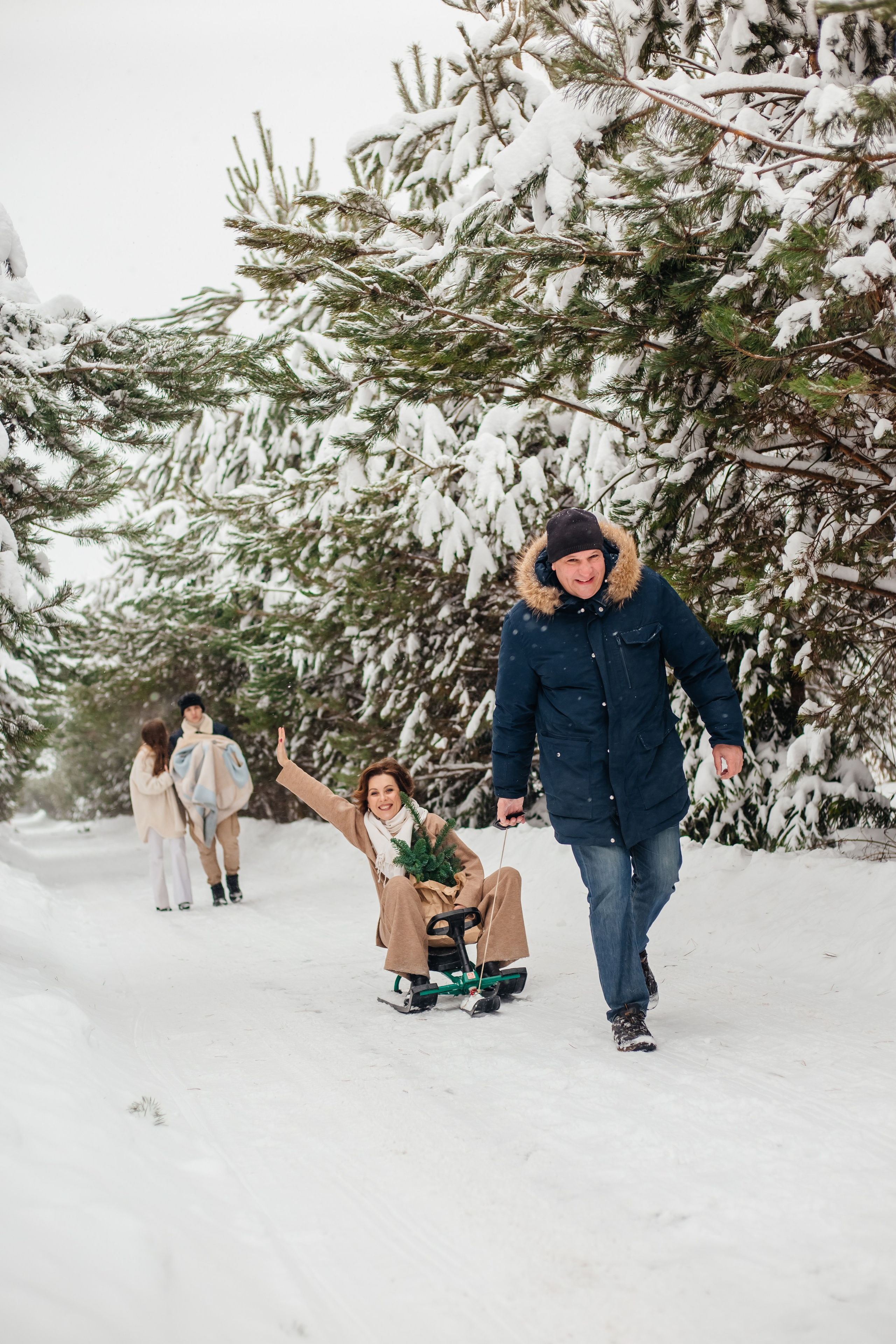 Семейная фотосессия зимой. Коммерческий фотограф в Москве, Наталия Горячева