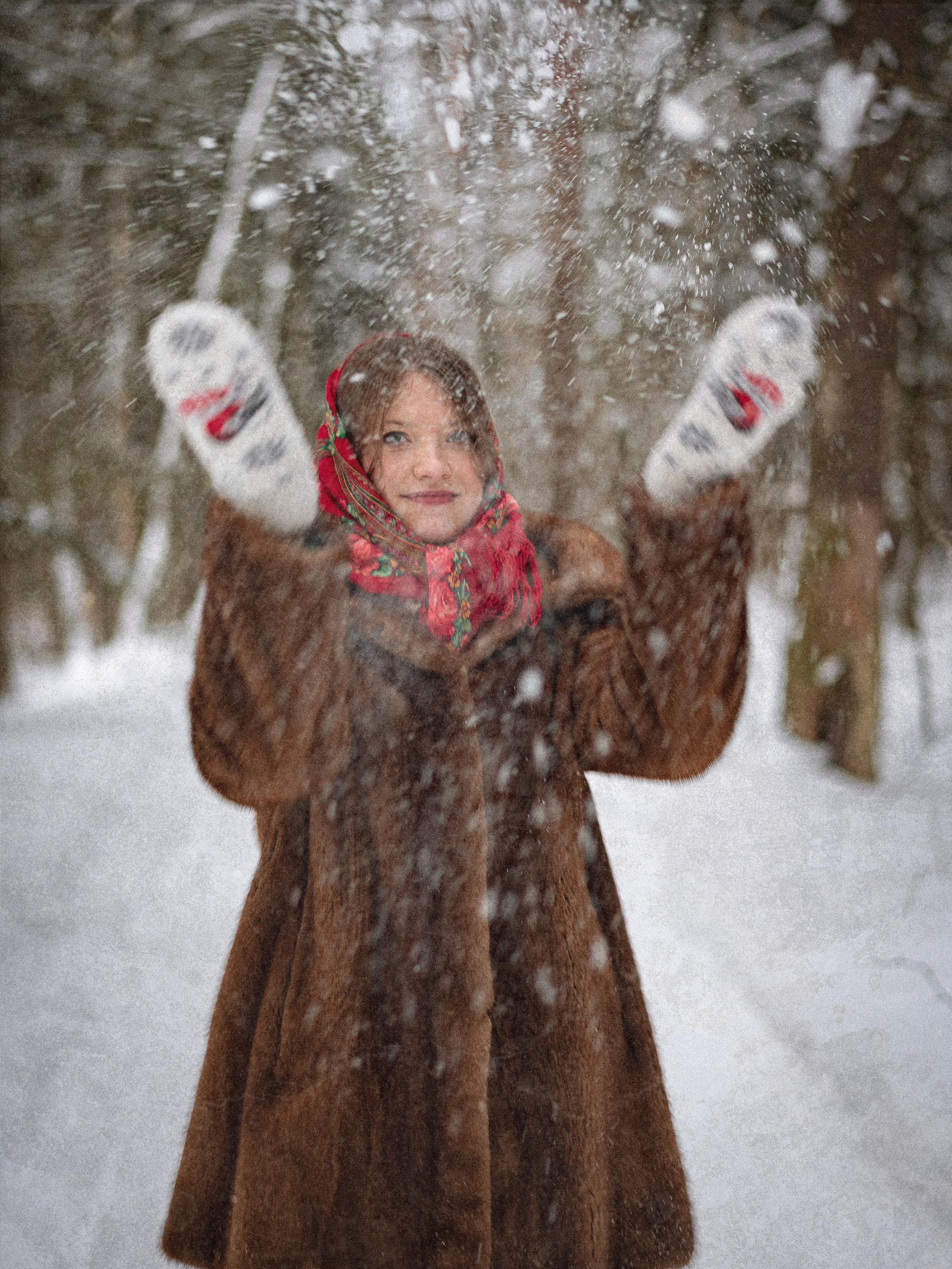Ольга — фотосессия в зимнем стиле. Фотограф Москва