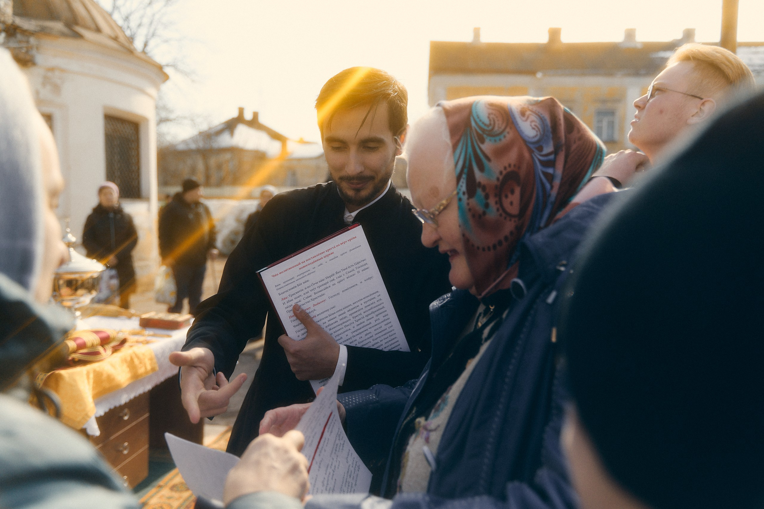 Освящены четыре накупольных креста для Георгиевской церкви в Торжке